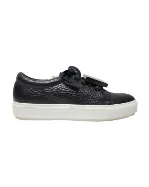 Acne Studios Adriana Low Top Sneakers in Black Calfskin Leather