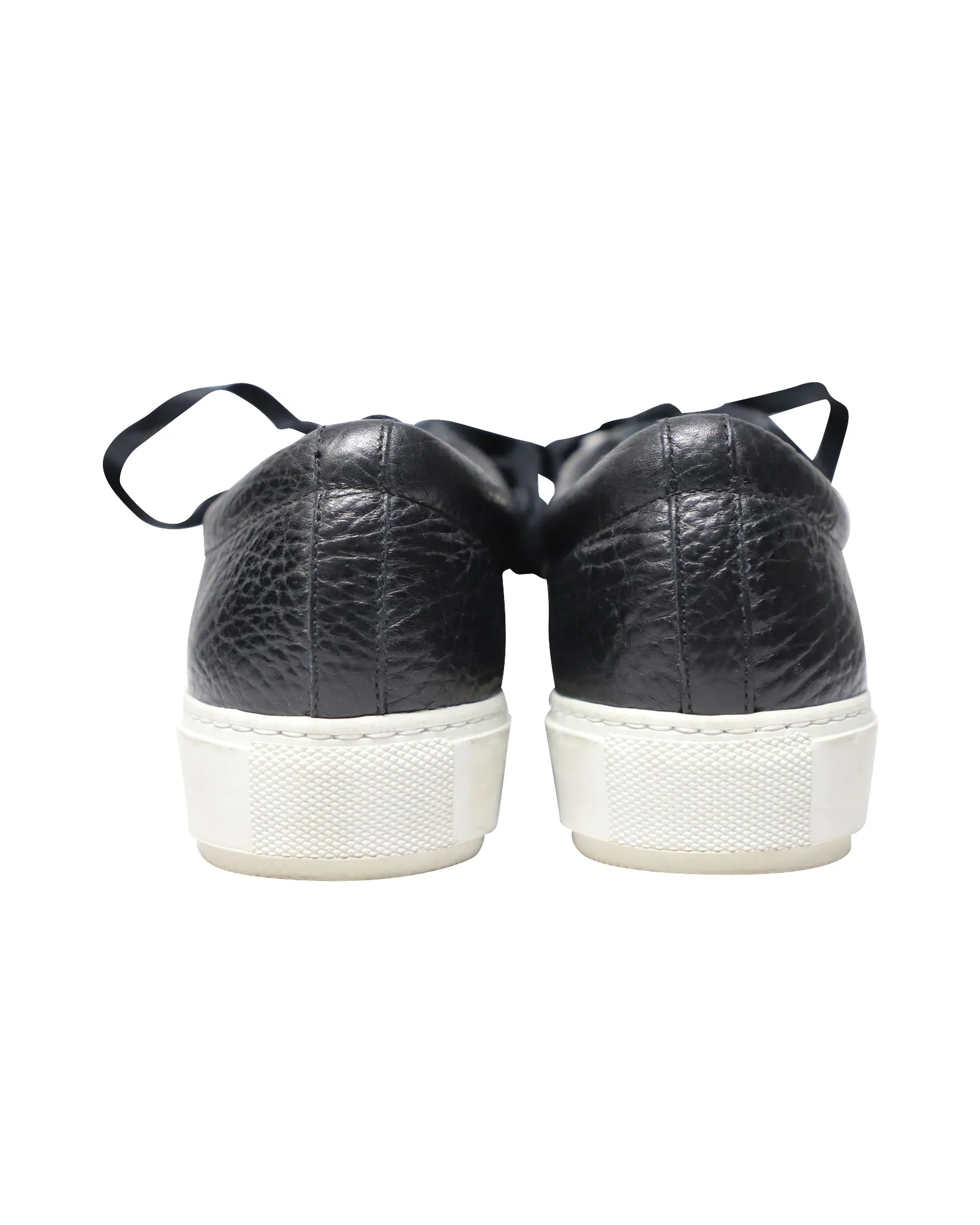 Acne Studios Adriana Low Top Sneakers in Black Calfskin Leather