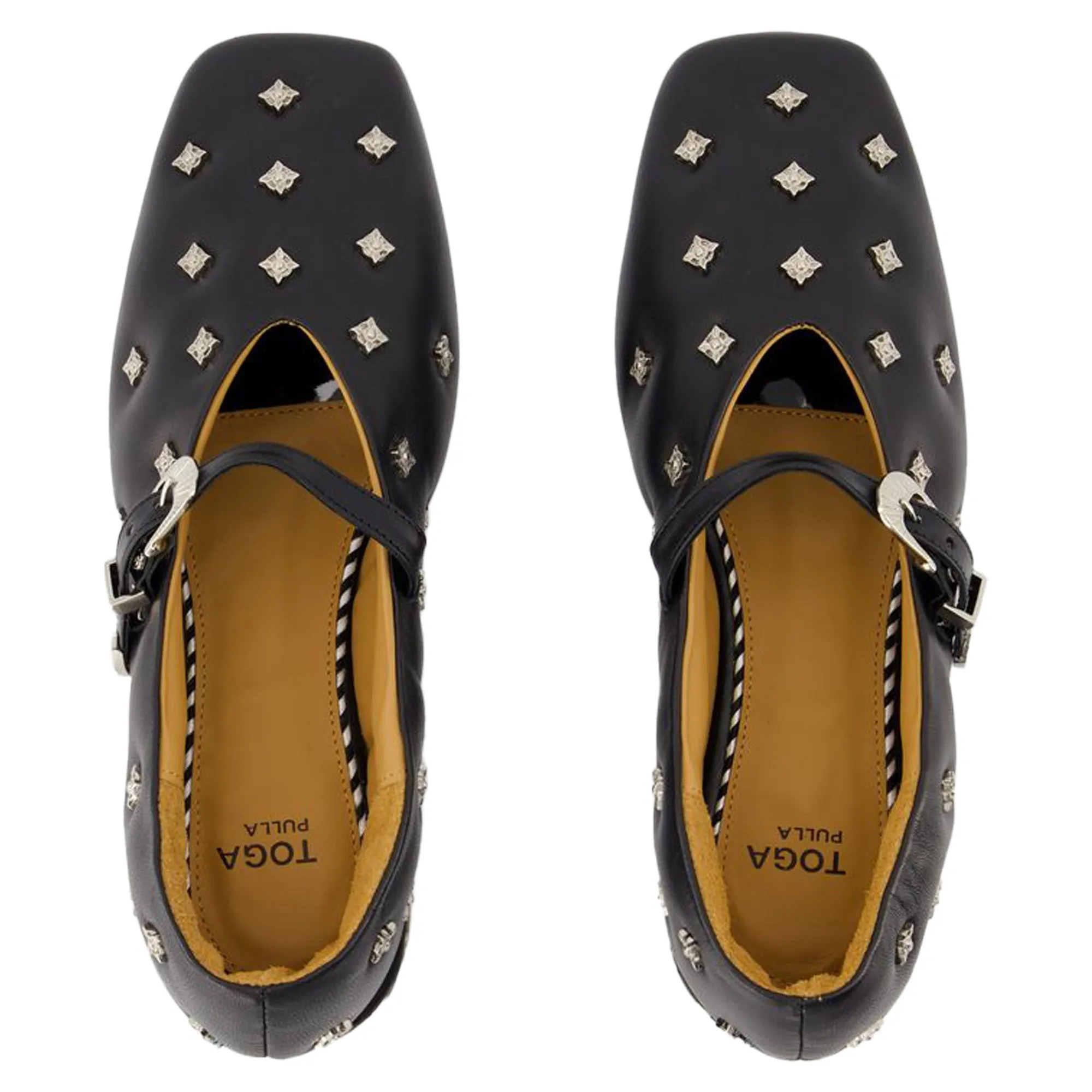 Aj1342 Ballerinas - Toga Pulla - Leather - Black