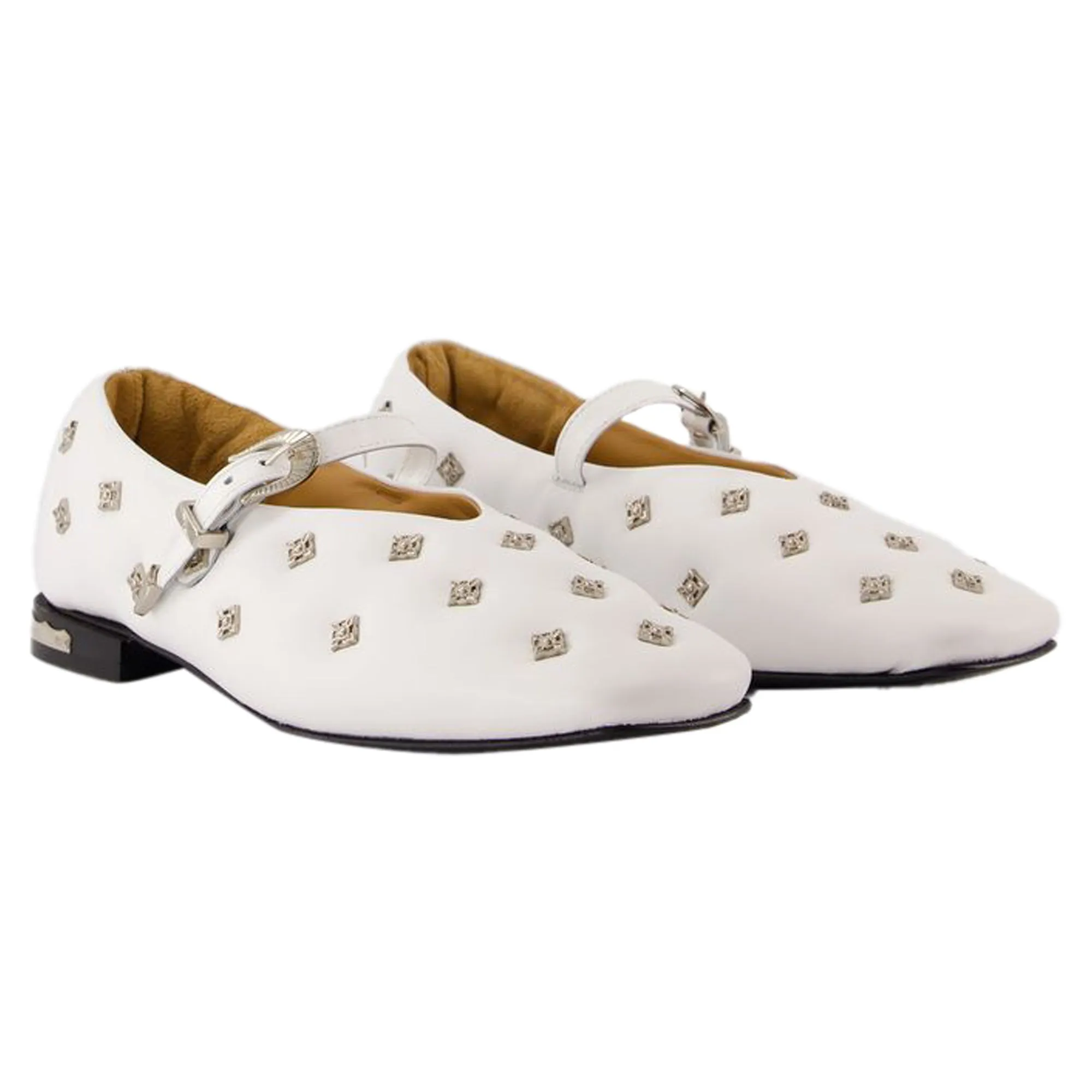 Aj1342 Ballerinas - Toga Pulla - Leather - White