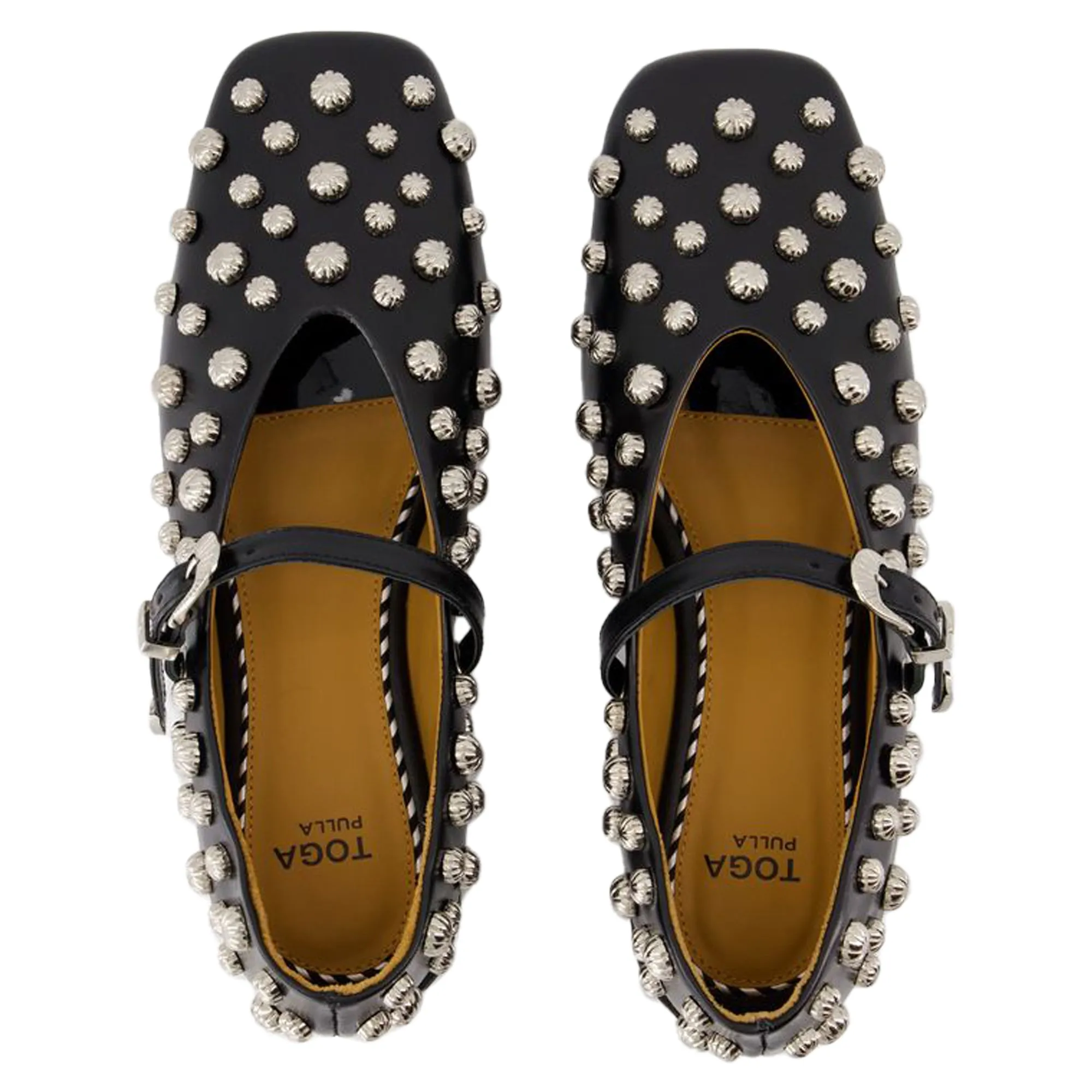 Aj1374 Ballerinas - Toga Pulla - Leather - Black