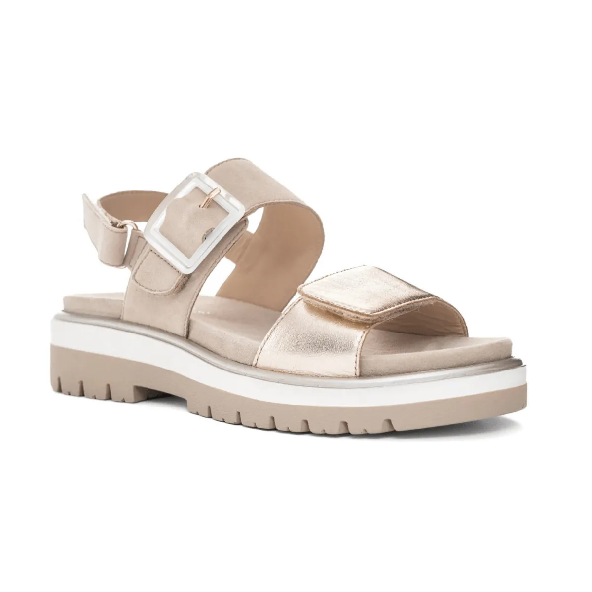 Ara Women's Marbella Sand Metallic Leather