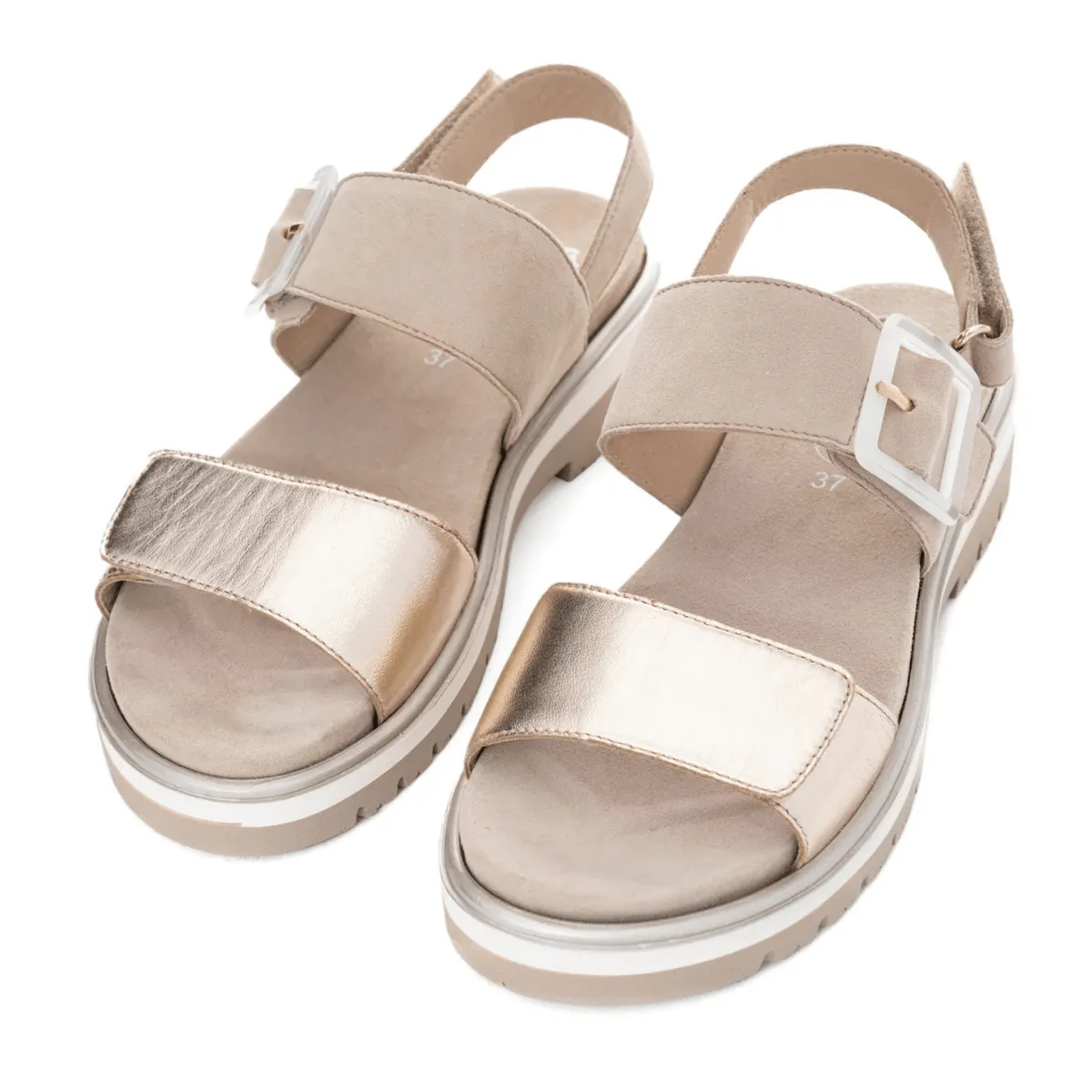 Ara Women's Marbella Sand Metallic Leather