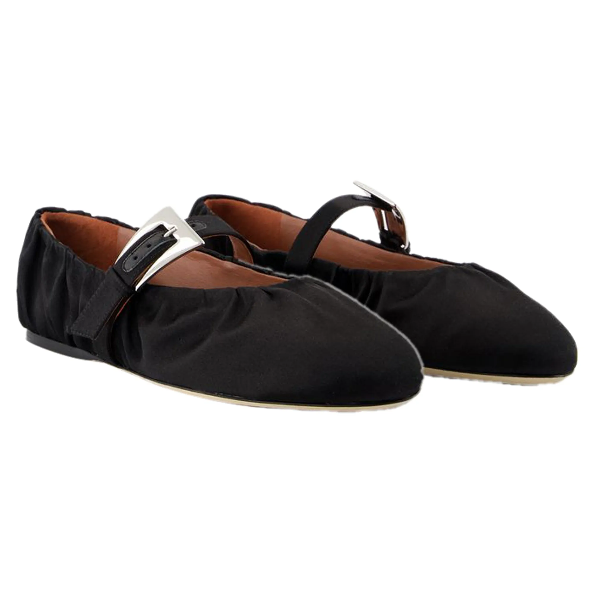 Ballerinas Sveva Plisse - Paris Texas - Silk - Black