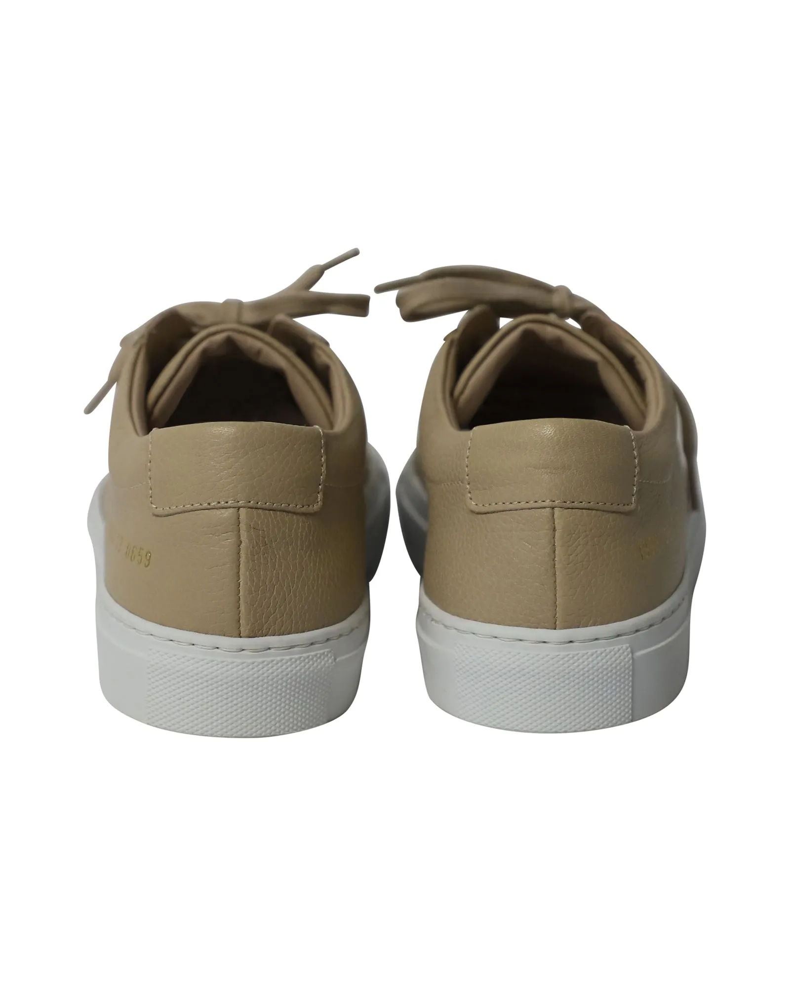 Common Projects Achilles Low Top Sneakers in Nude Leather