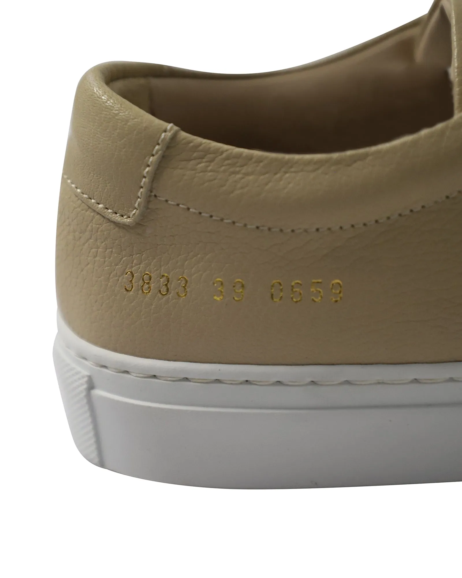 Common Projects Achilles Low Top Sneakers in Nude Leather