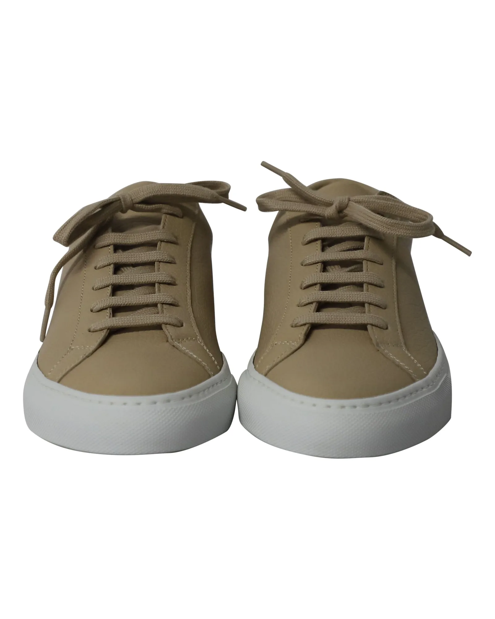 Common Projects Achilles Low Top Sneakers in Nude Leather