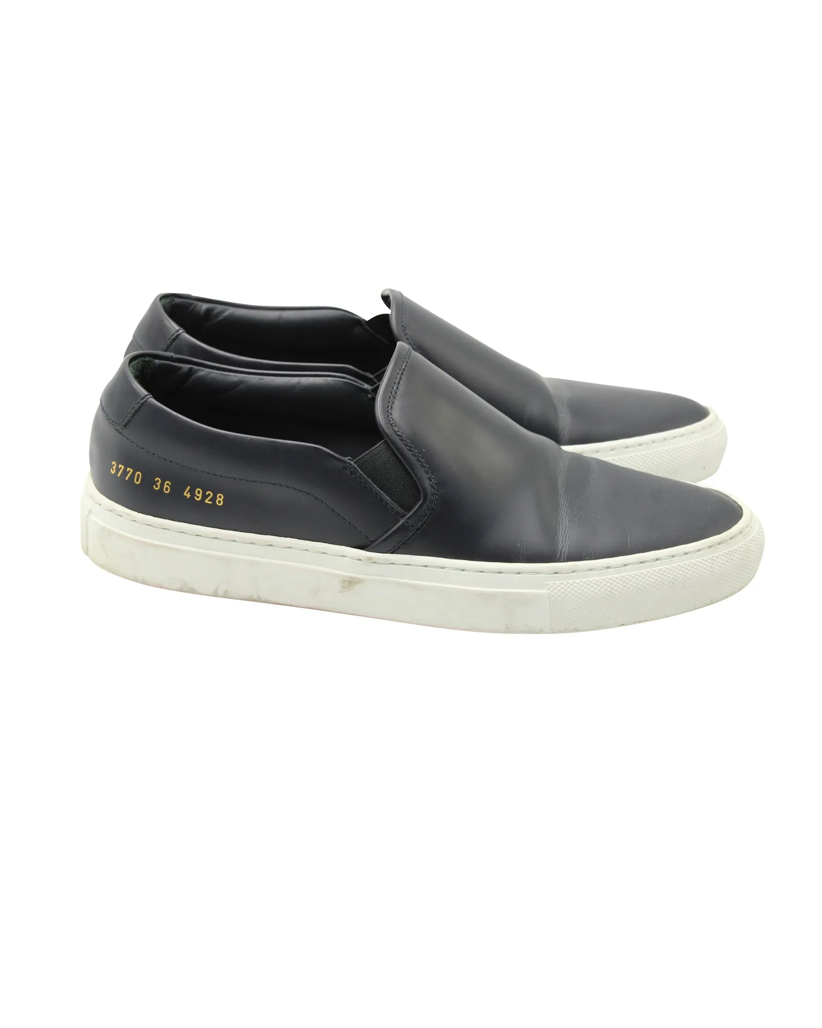 Common Projects Slip On Sneakers in Black Leather