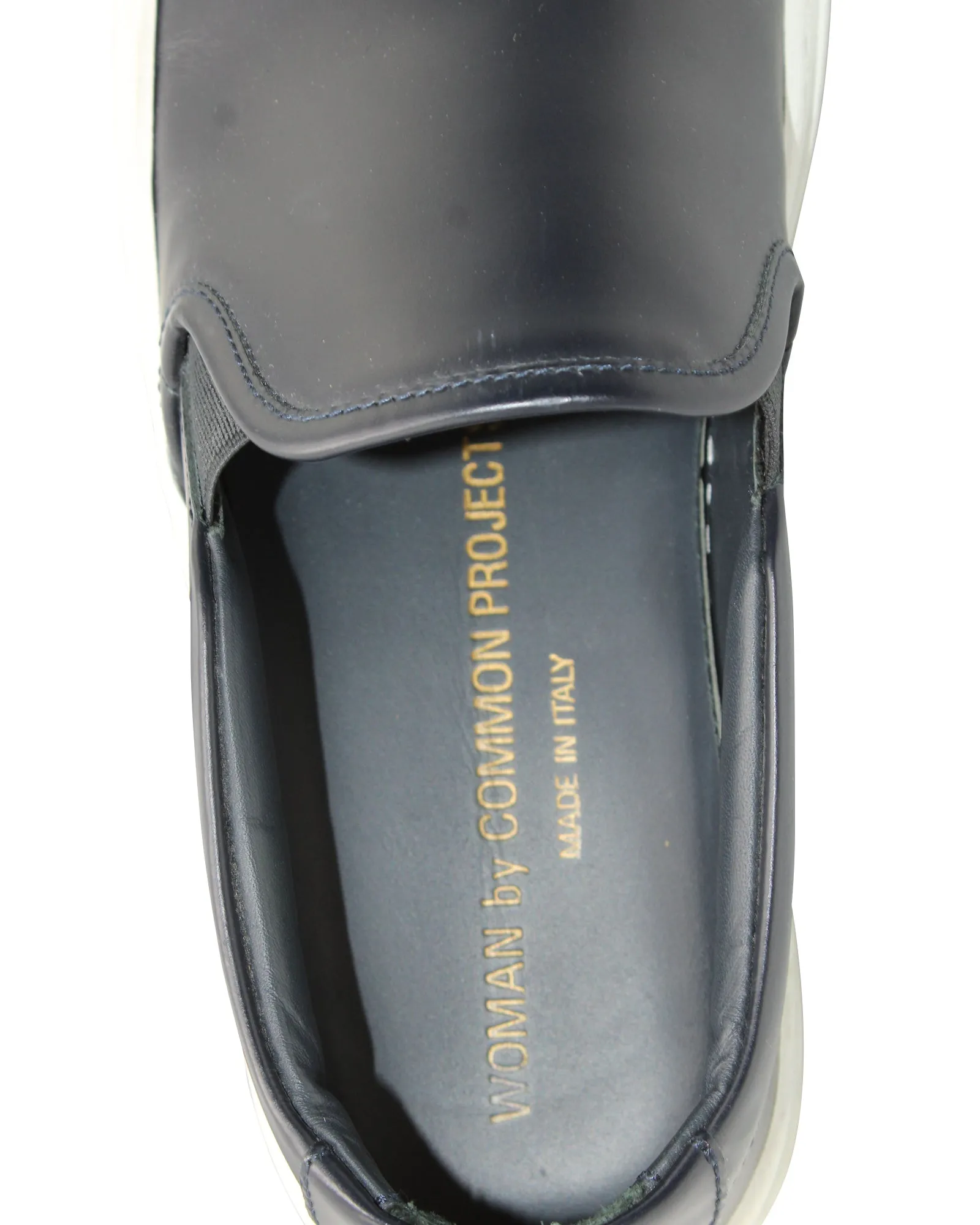 Common Projects Slip On Sneakers in Black Leather