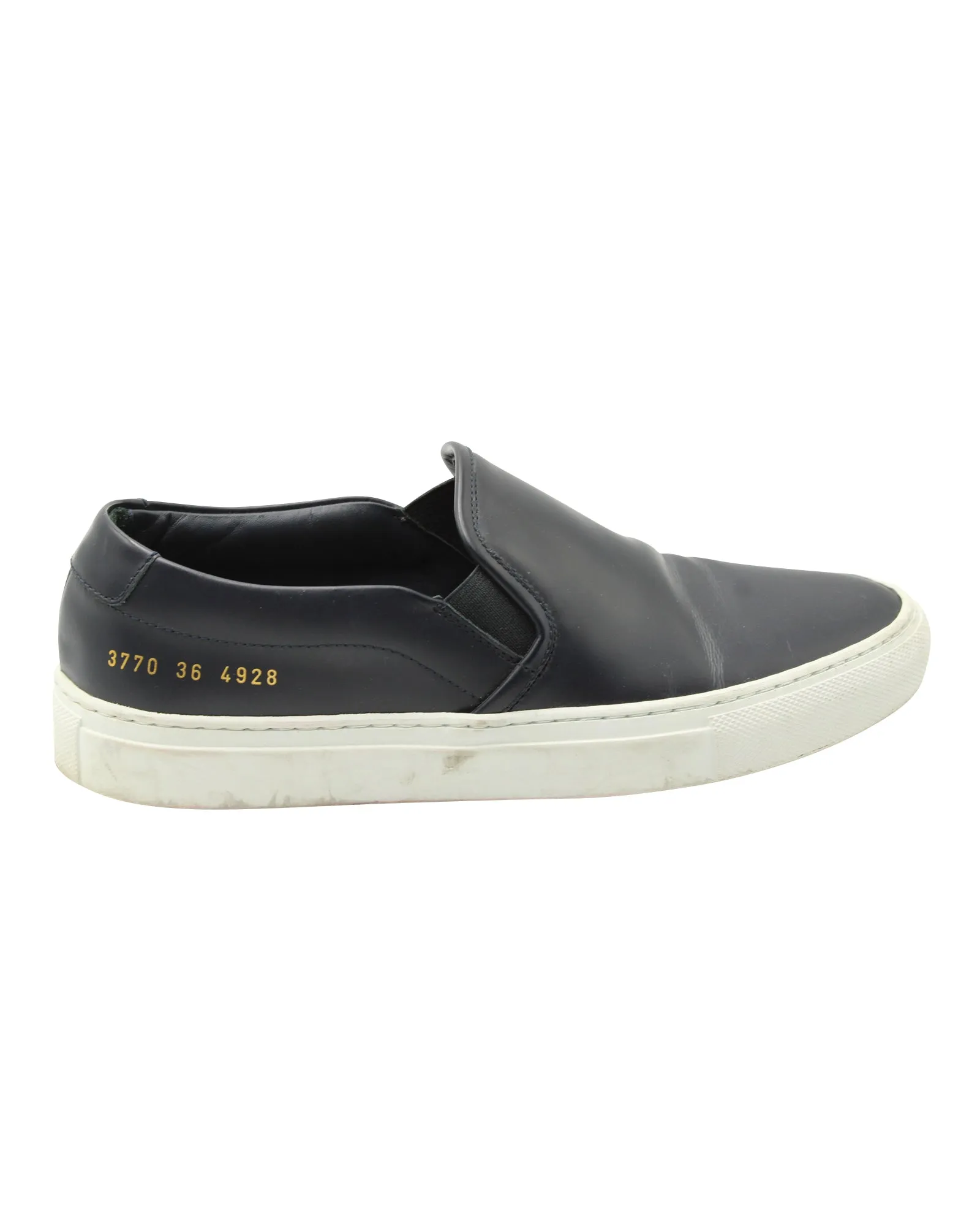 Common Projects Slip On Sneakers in Black Leather