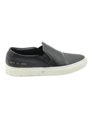 Common Projects Slip On Sneakers in Black Leather