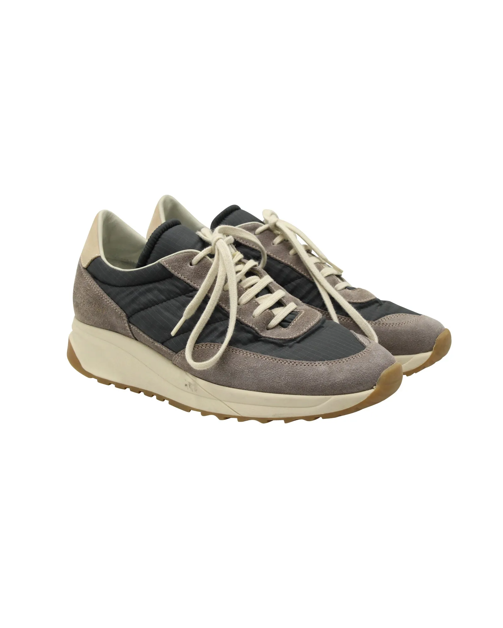 Common Projects Track Classic Low Top Sneakers in Grey Suede