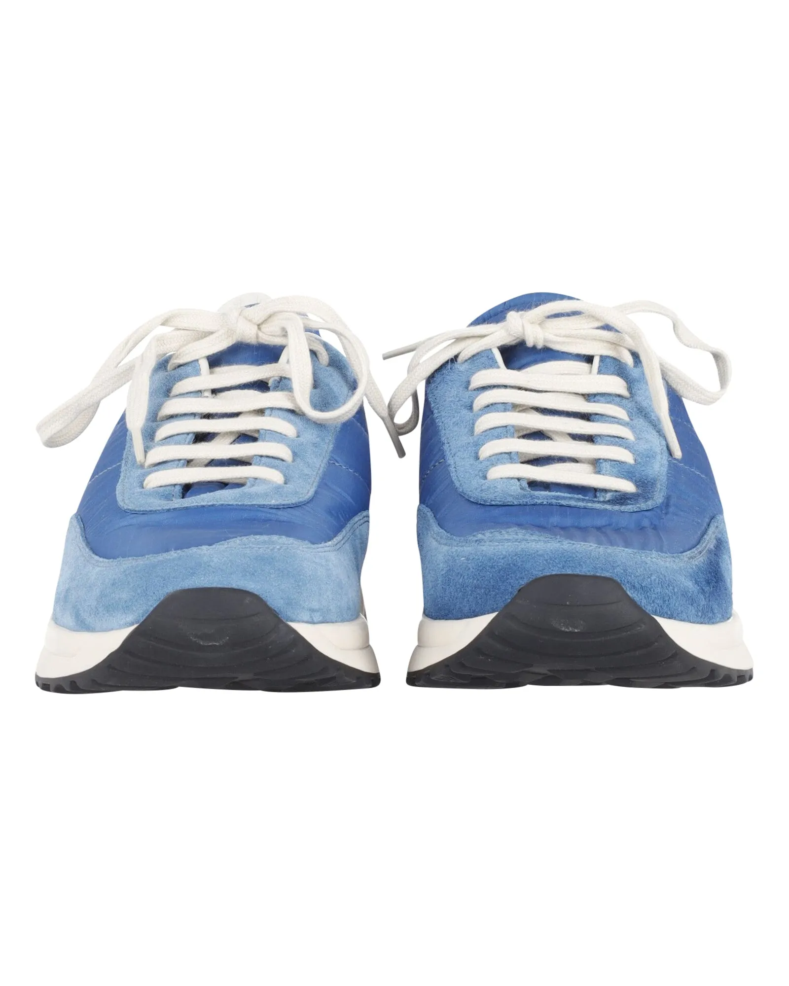 Common Projects Track Classic Ripstop Sneakers in Blue Leather & Suede