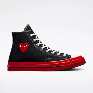 Converse Chuck 70 CDG HI Black/Red-Egret  A01793C Men's