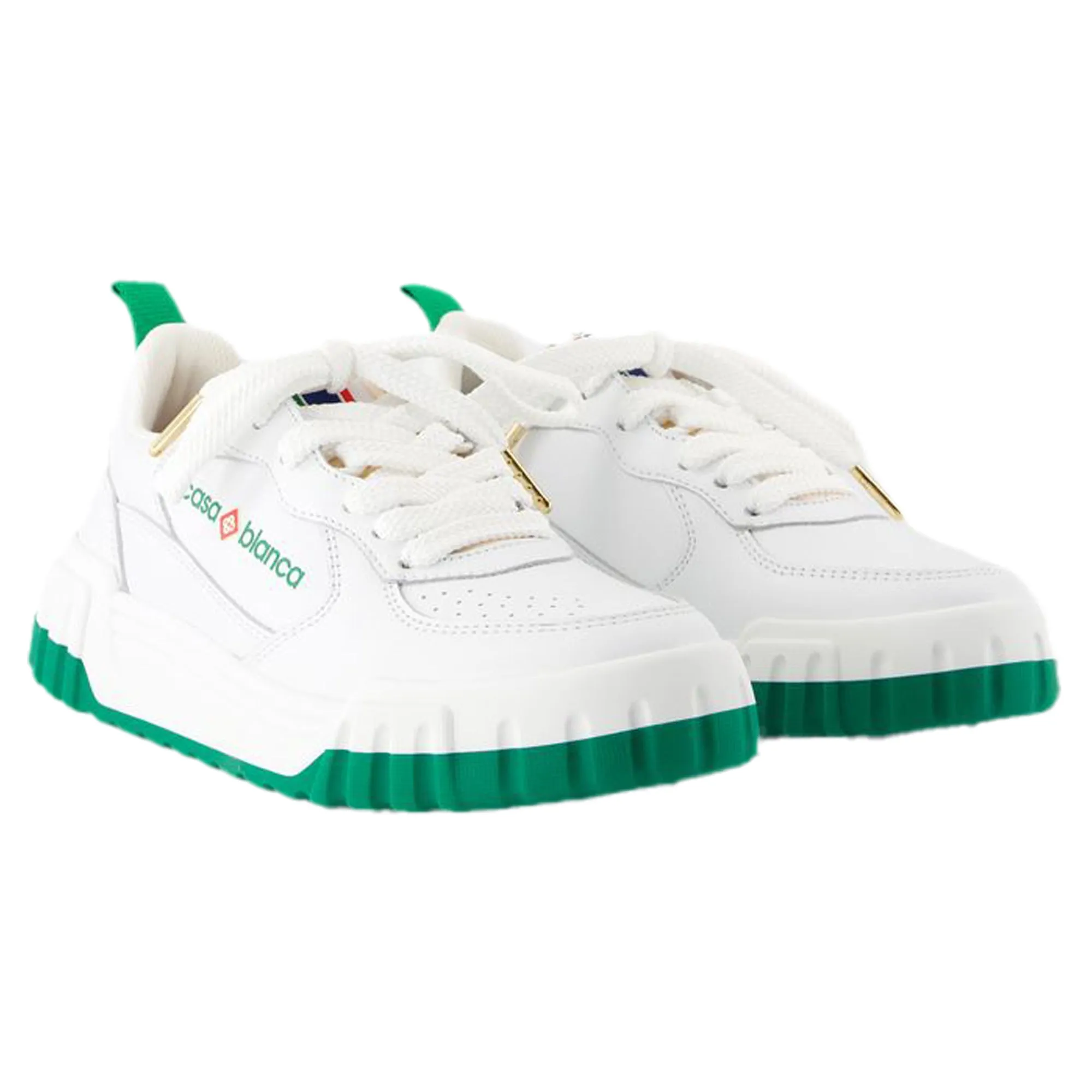 Court Sneakers - Casablanca - Leather - White/Green