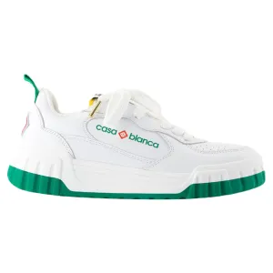 Court Sneakers - Casablanca - Leather - White/Green