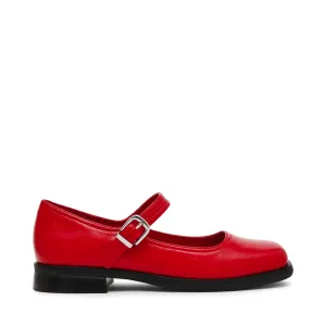 Delancy Flat Shoe RED LEATHER