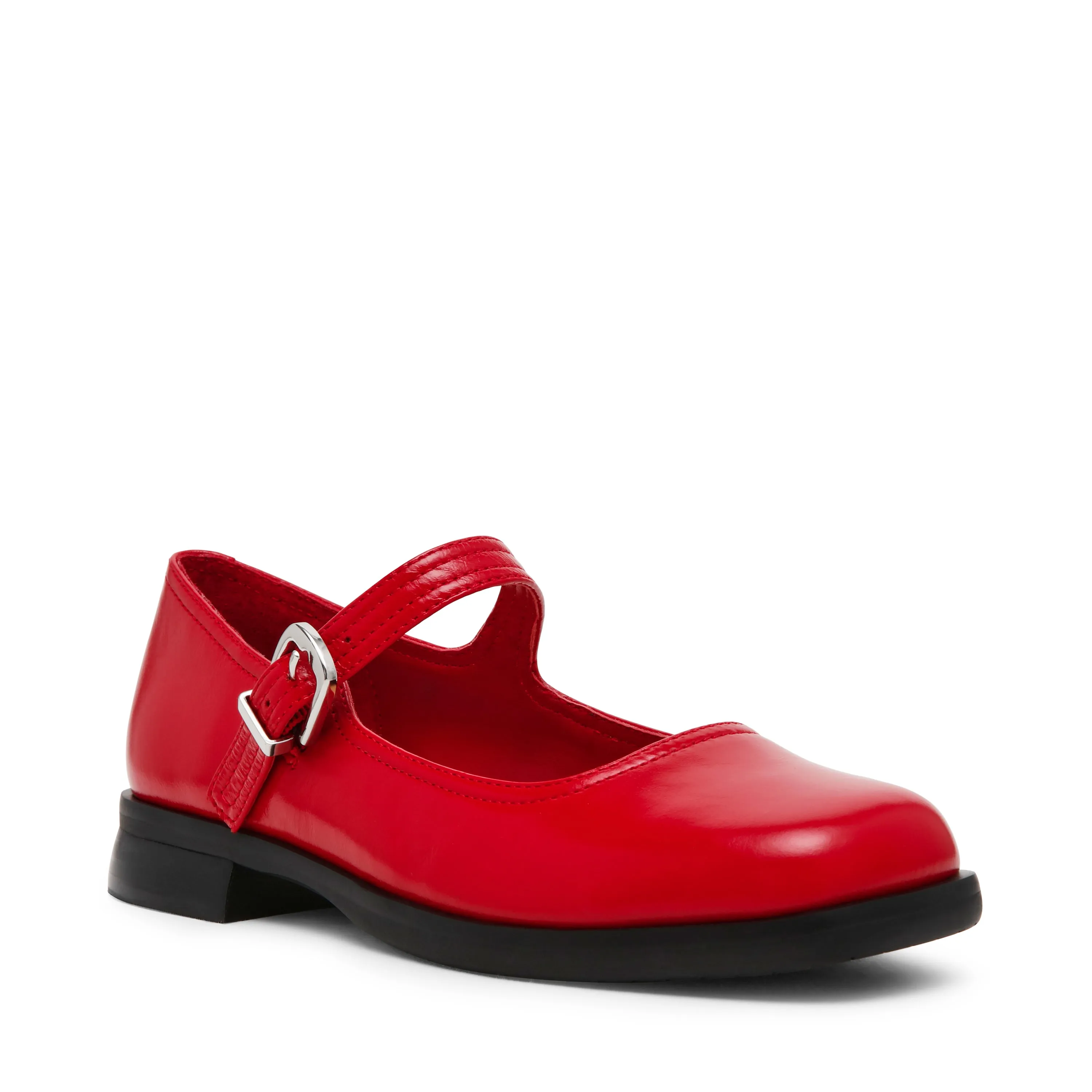 Delancy Flat Shoe RED LEATHER