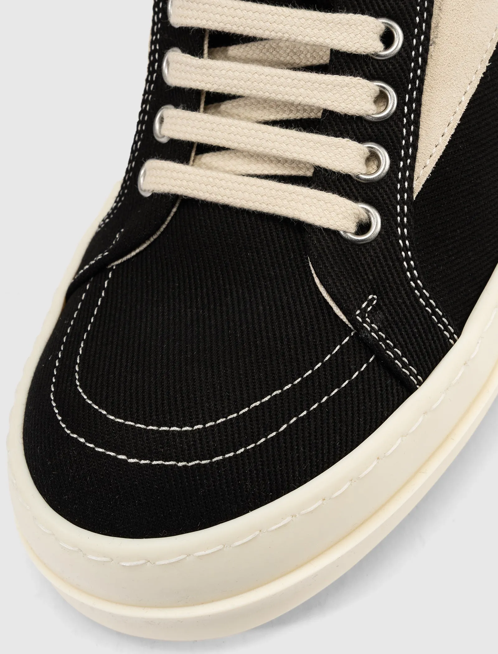 DENIM VINTAGE SNEAKERS "BLACK/MILK"