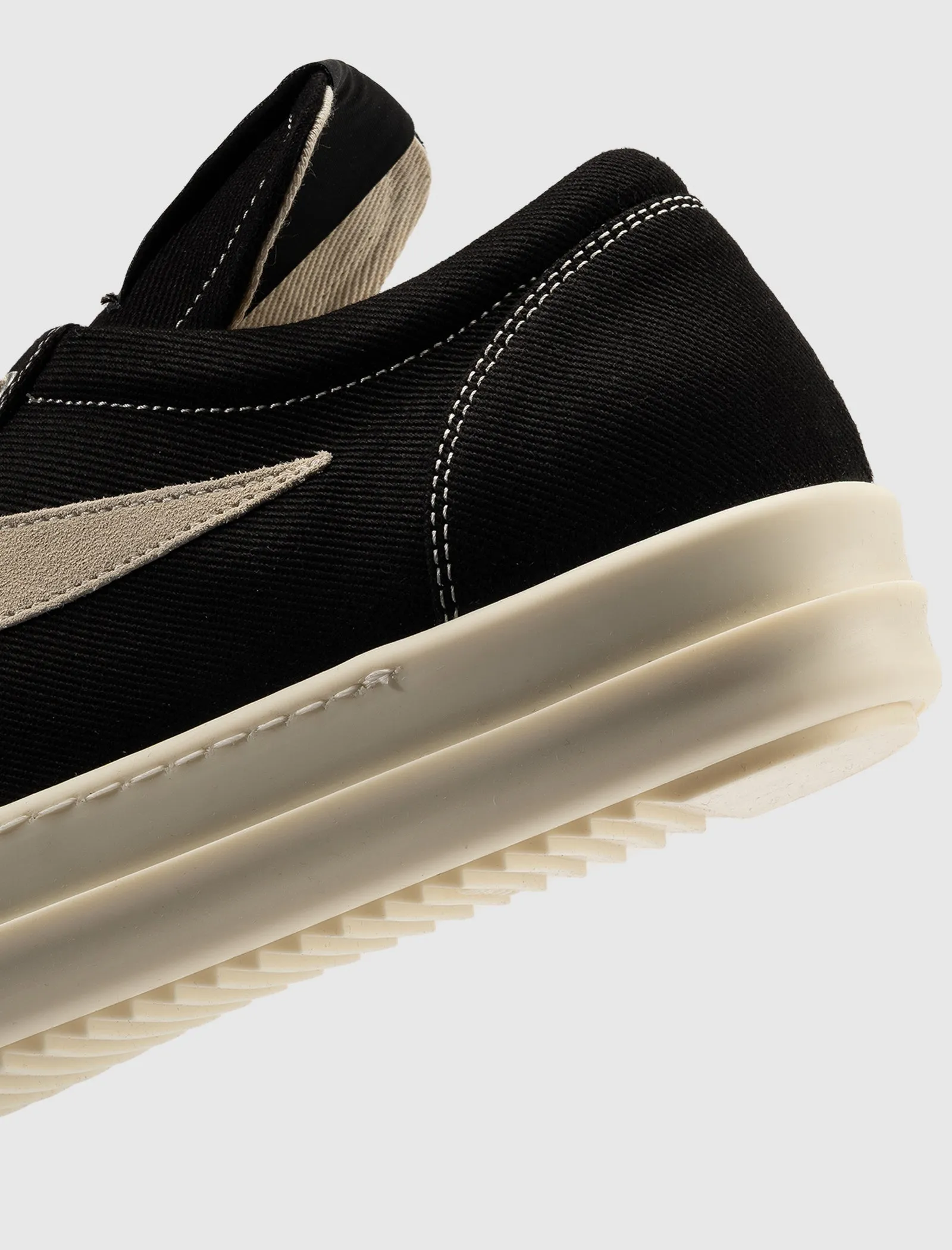 DENIM VINTAGE SNEAKERS "BLACK/MILK"