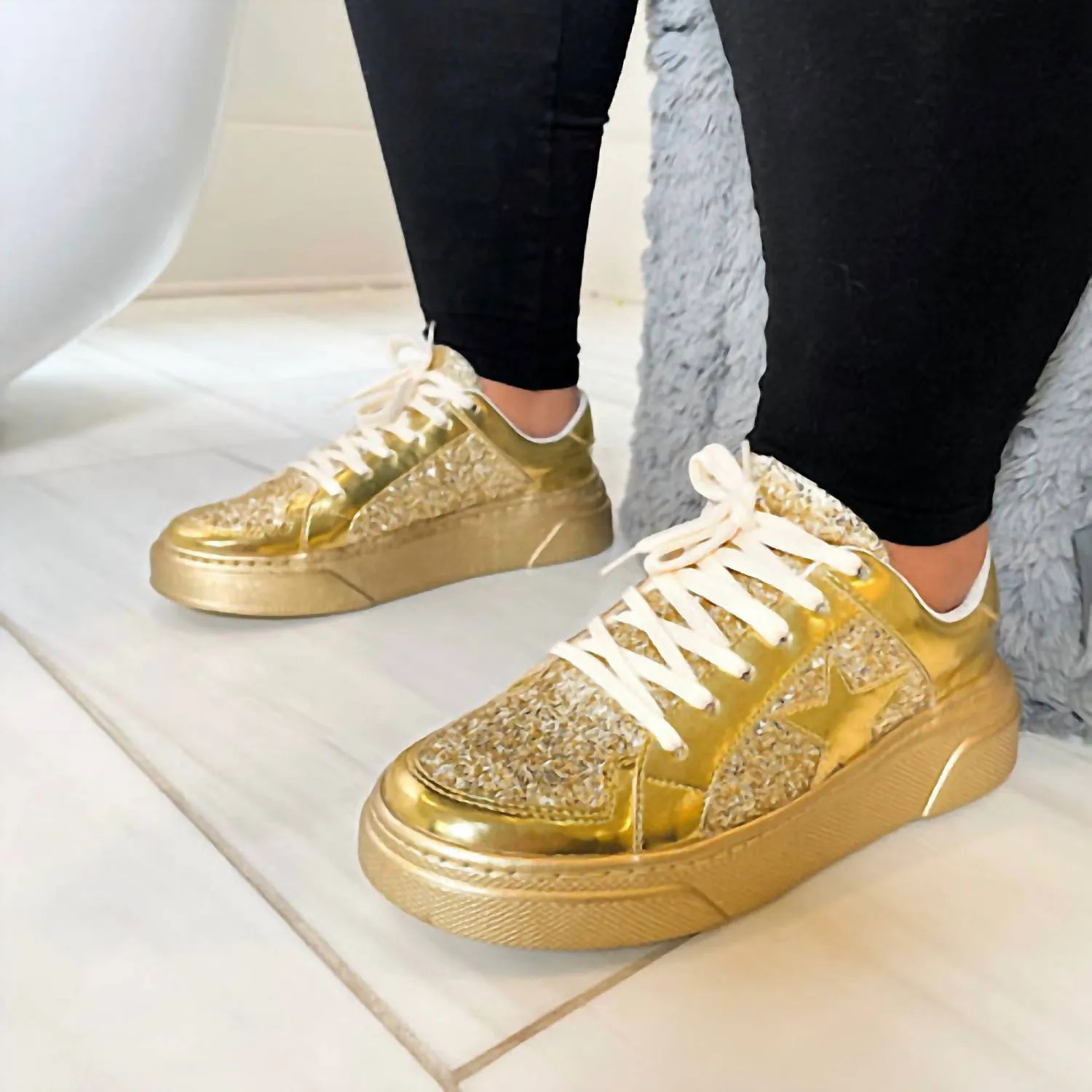 Everything That Glitters Sneakers In Gold