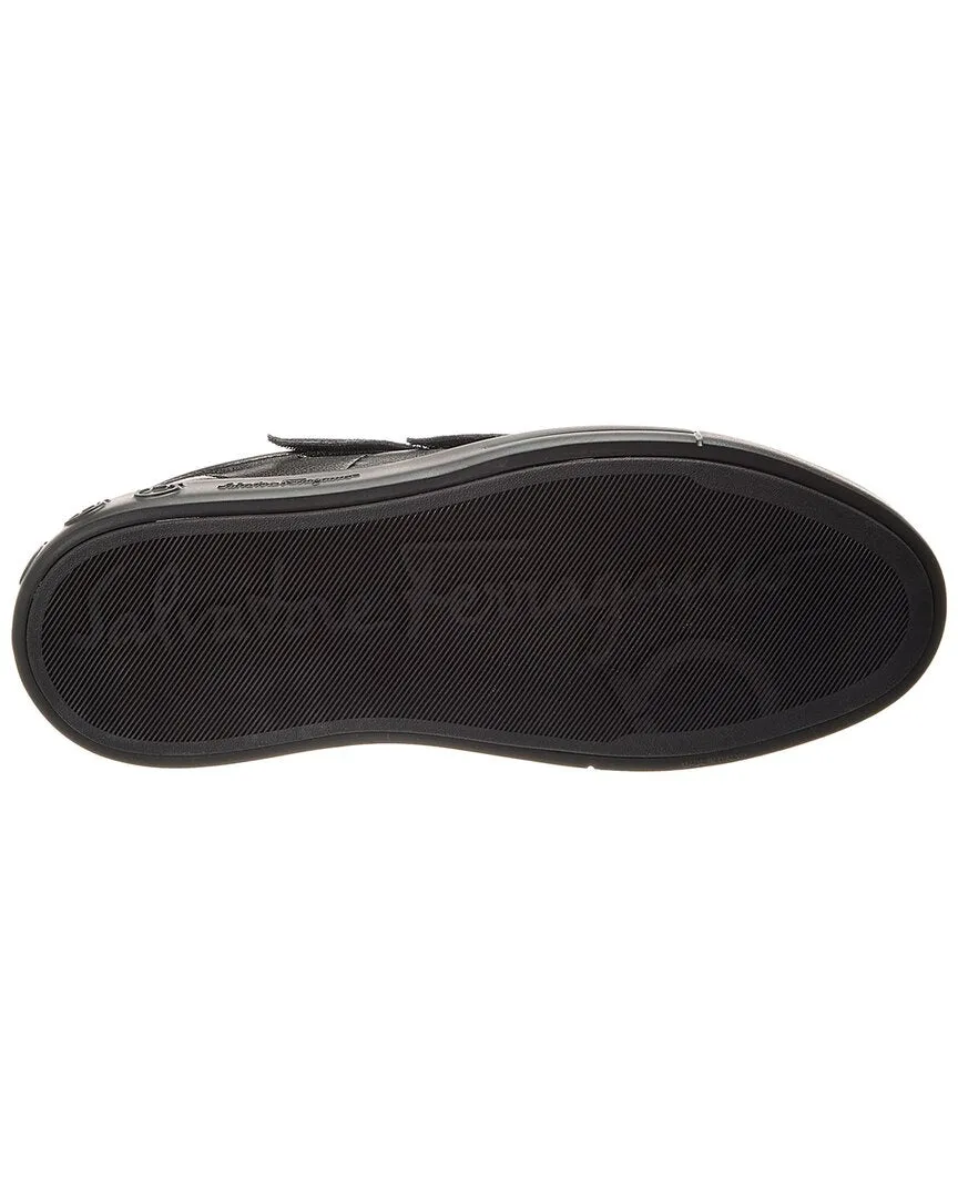 Ferragamo Lima Vit Saddle Sport Costa Leather Sneaker