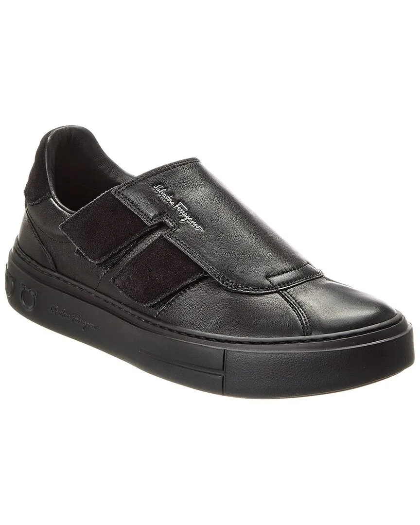 Ferragamo Lima Vit Saddle Sport Costa Leather Sneaker