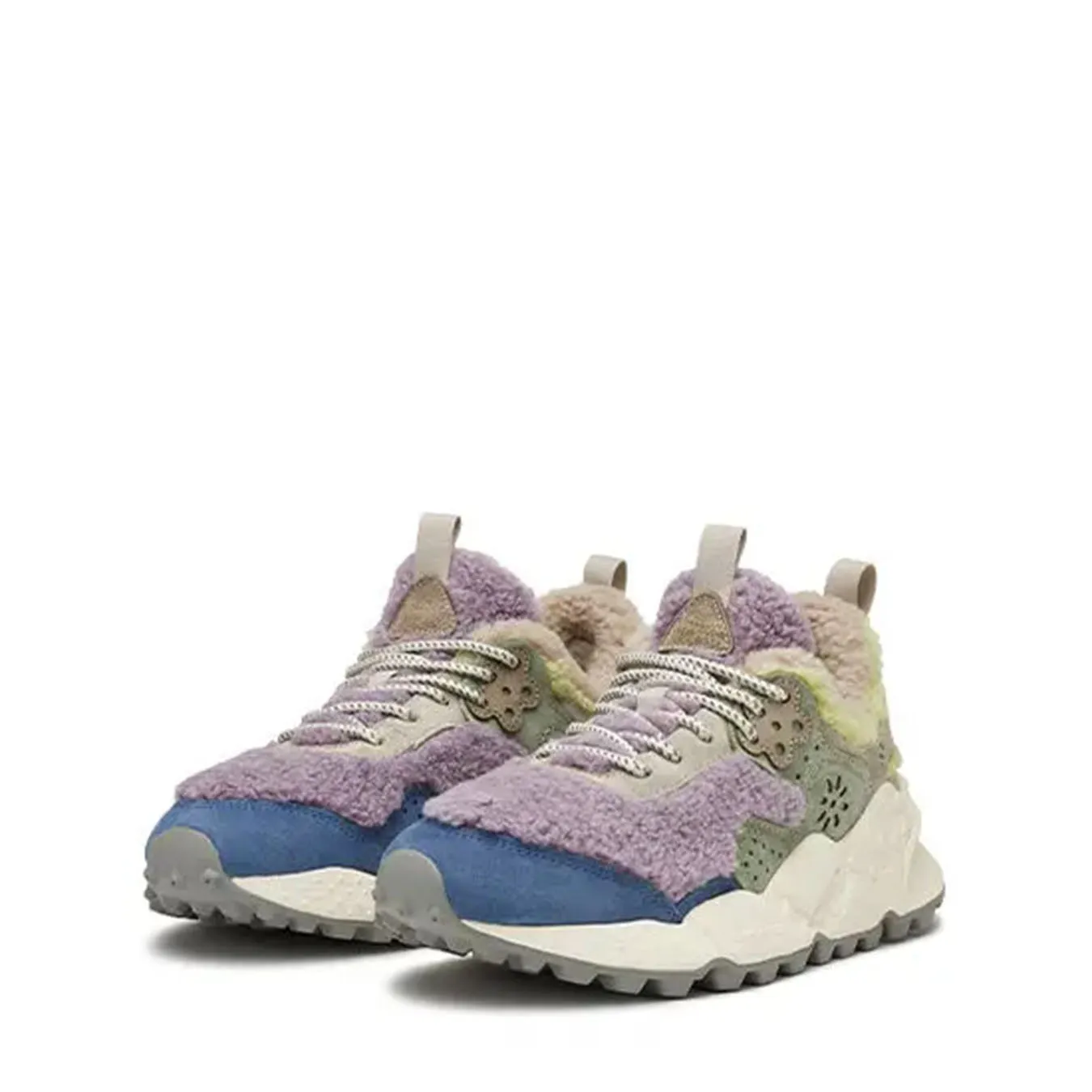 Flower Mountain Womens Kotetsu Trainers Violet / Lime