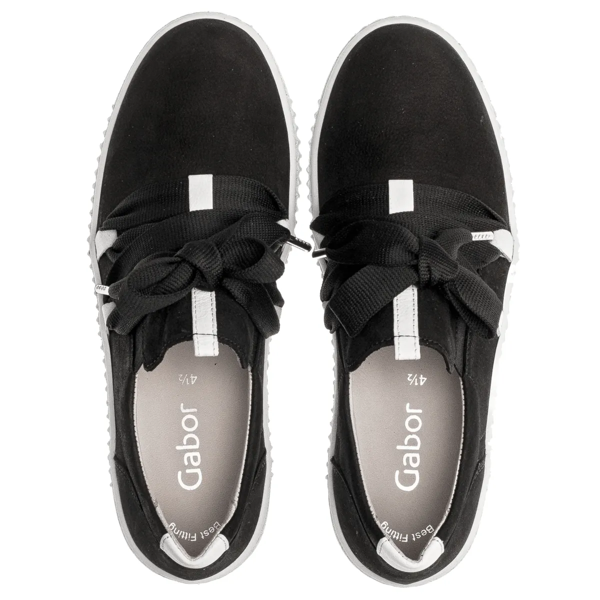 Gabor Women's Waltz 43.333.17 Black/White Suede