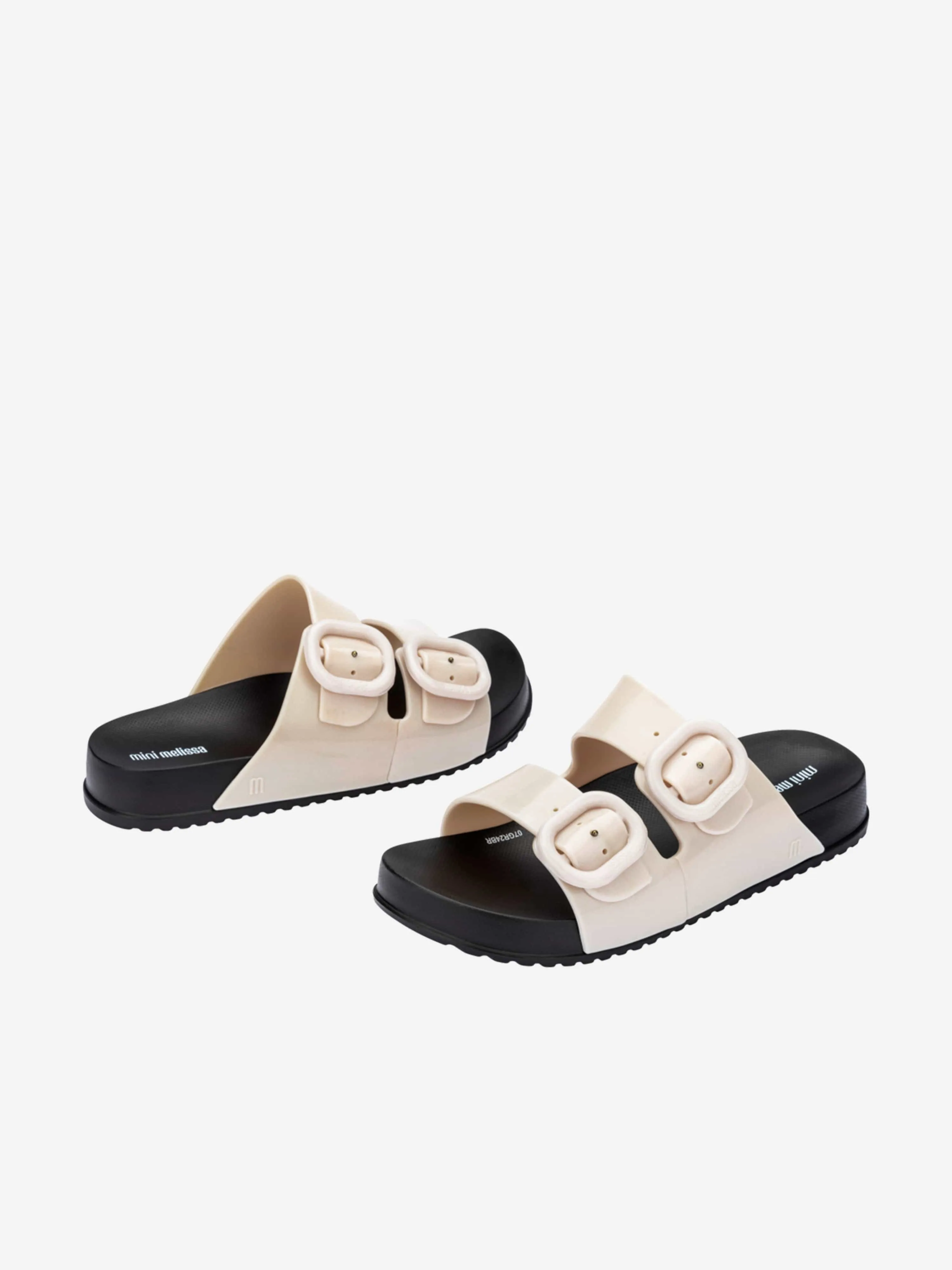 Girls Cozy Slide Sandals in Ivory
