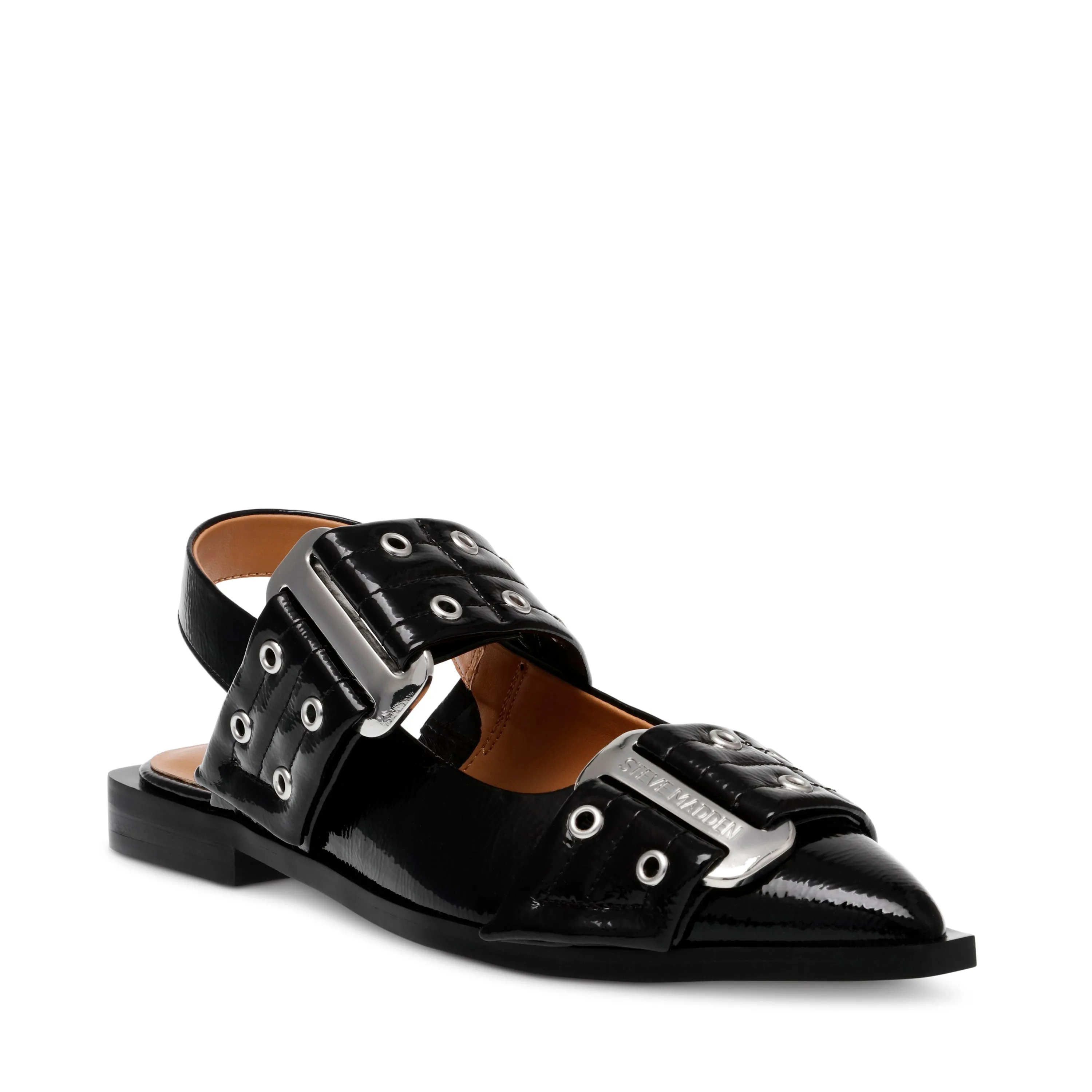Grand Ave Flat Shoe BLACK PATENT