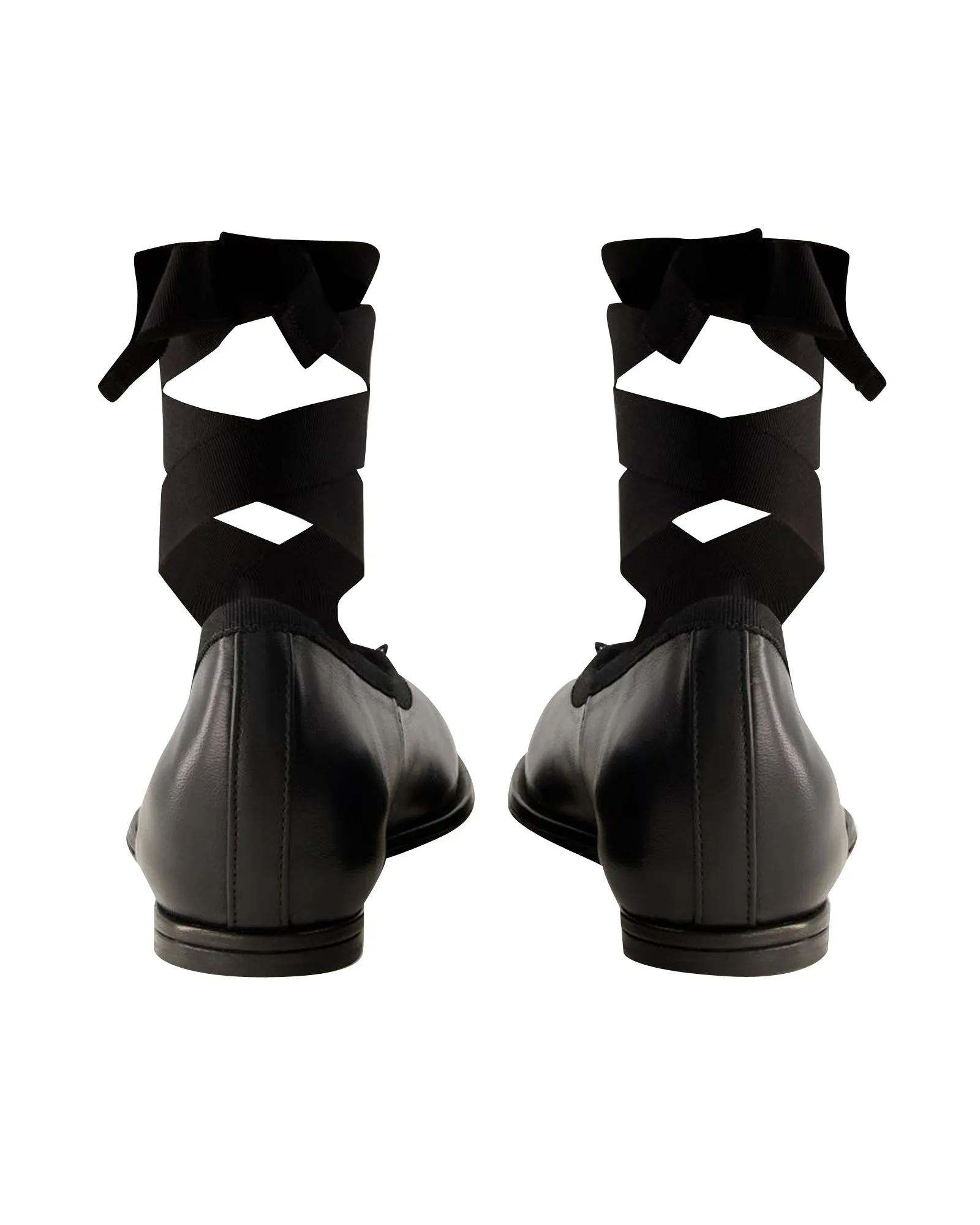 Heart Toe Ballerinas - Simone Rocha - Leather - Black