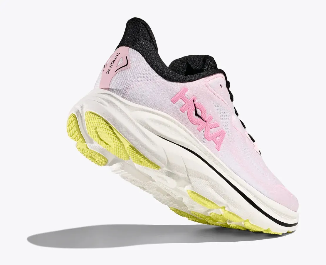 Hoka Women's Clifton 10 Sneaker in Carnation/Starlight Glow