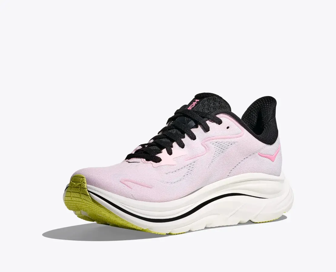 Hoka Women's Clifton 10 Sneaker in Carnation/Starlight Glow