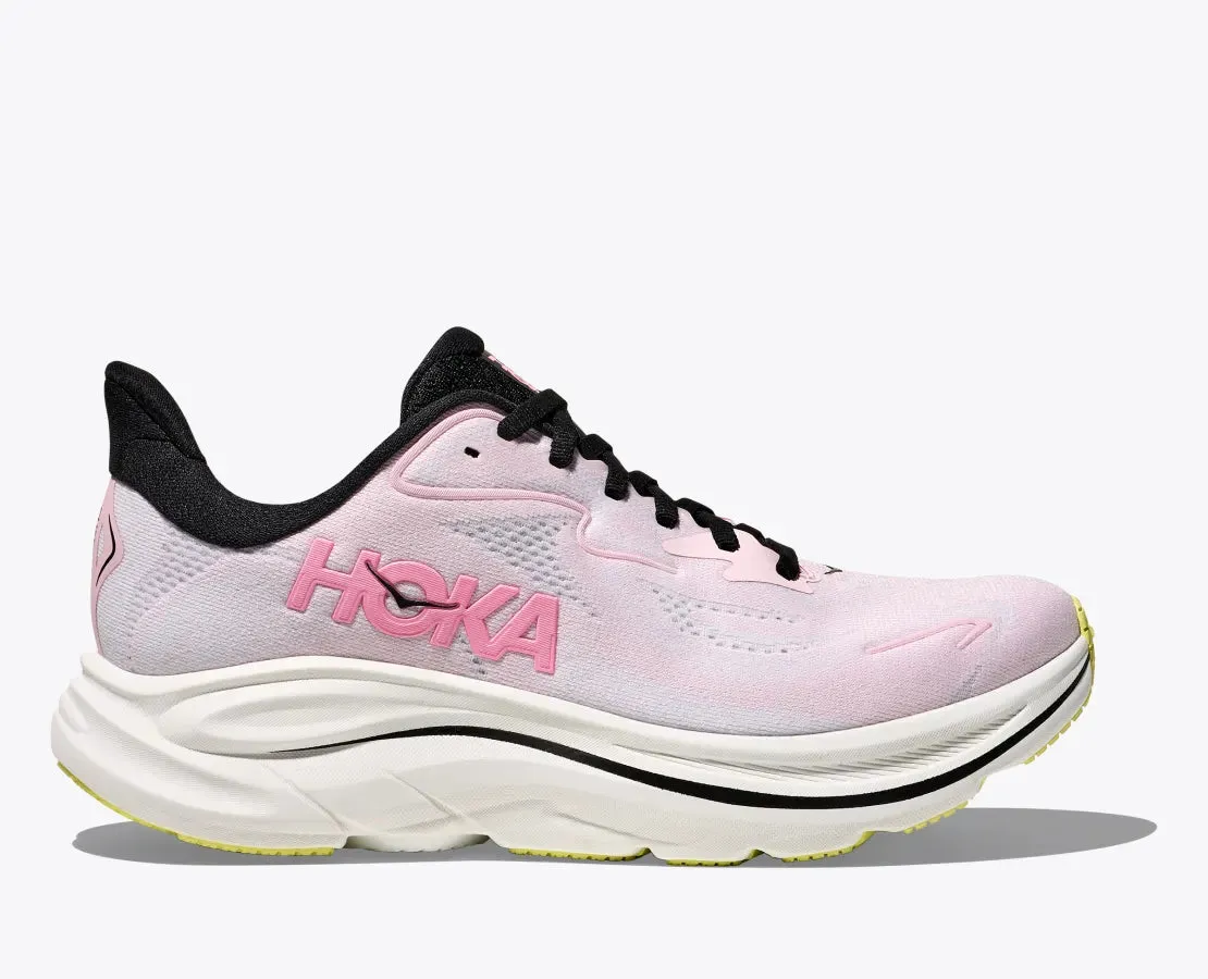 Hoka Women's Clifton 10 Sneaker in Carnation/Starlight Glow