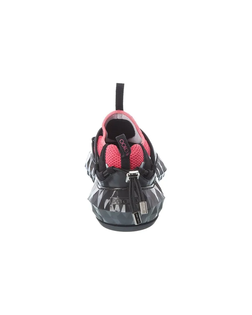 Jimmy Choo Diamond Trail/F Leather & Mesh Sneaker