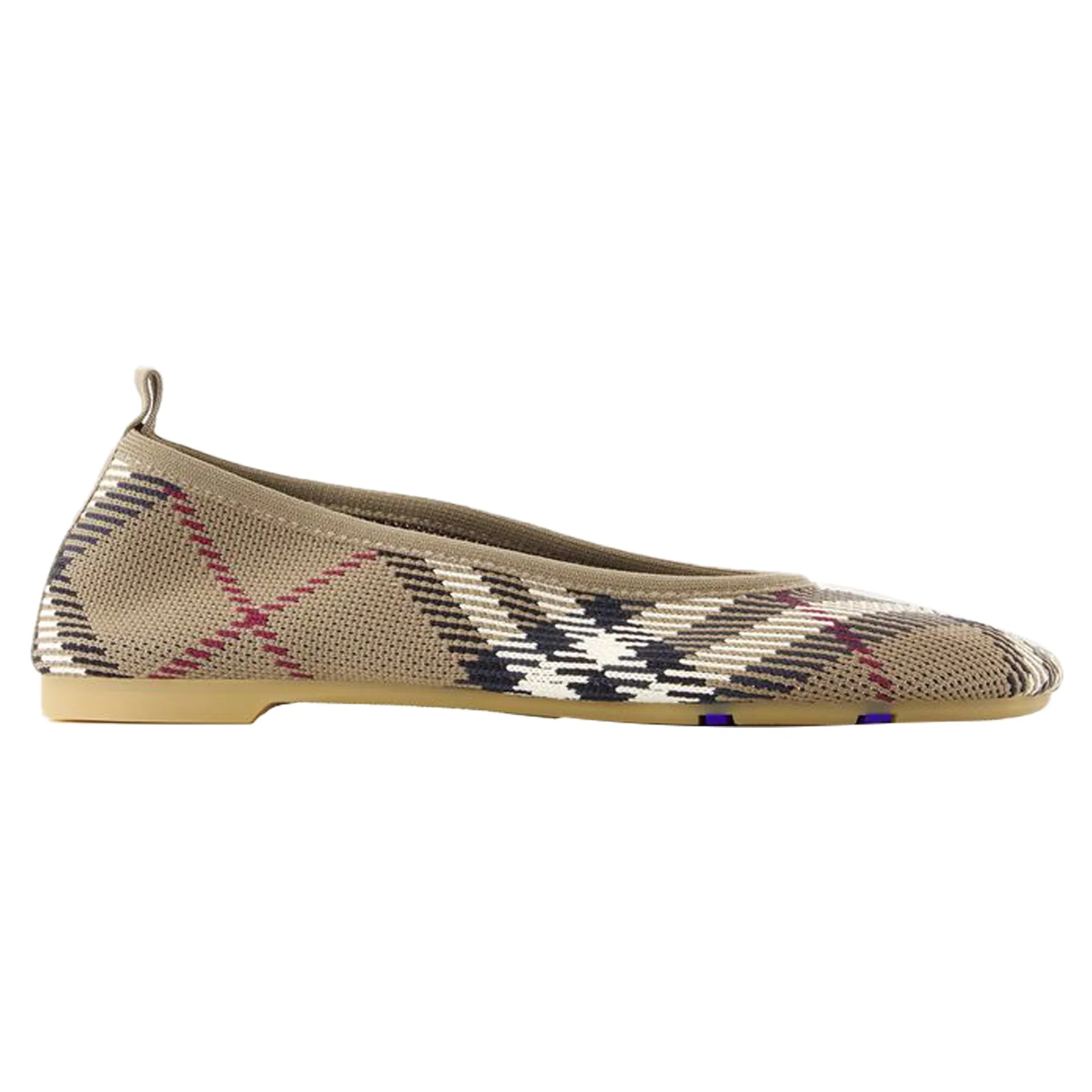 Knit Baby 05 Check Ballerinas - Burberry - Nylon - Neutral