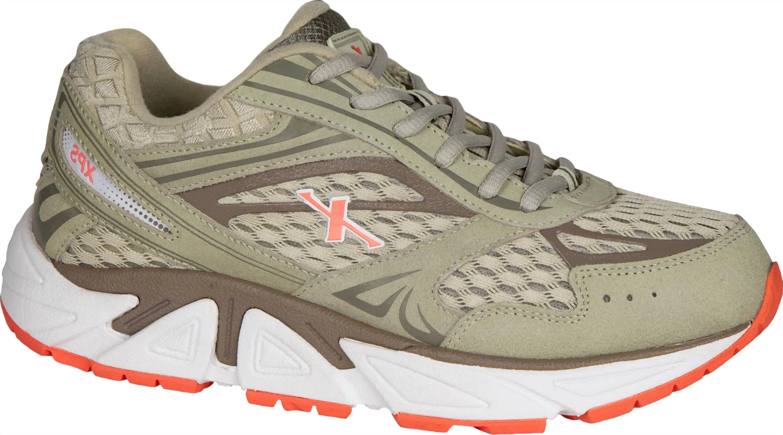 Ladies Genesis Extra Wide Sneakers In Grey/salmon