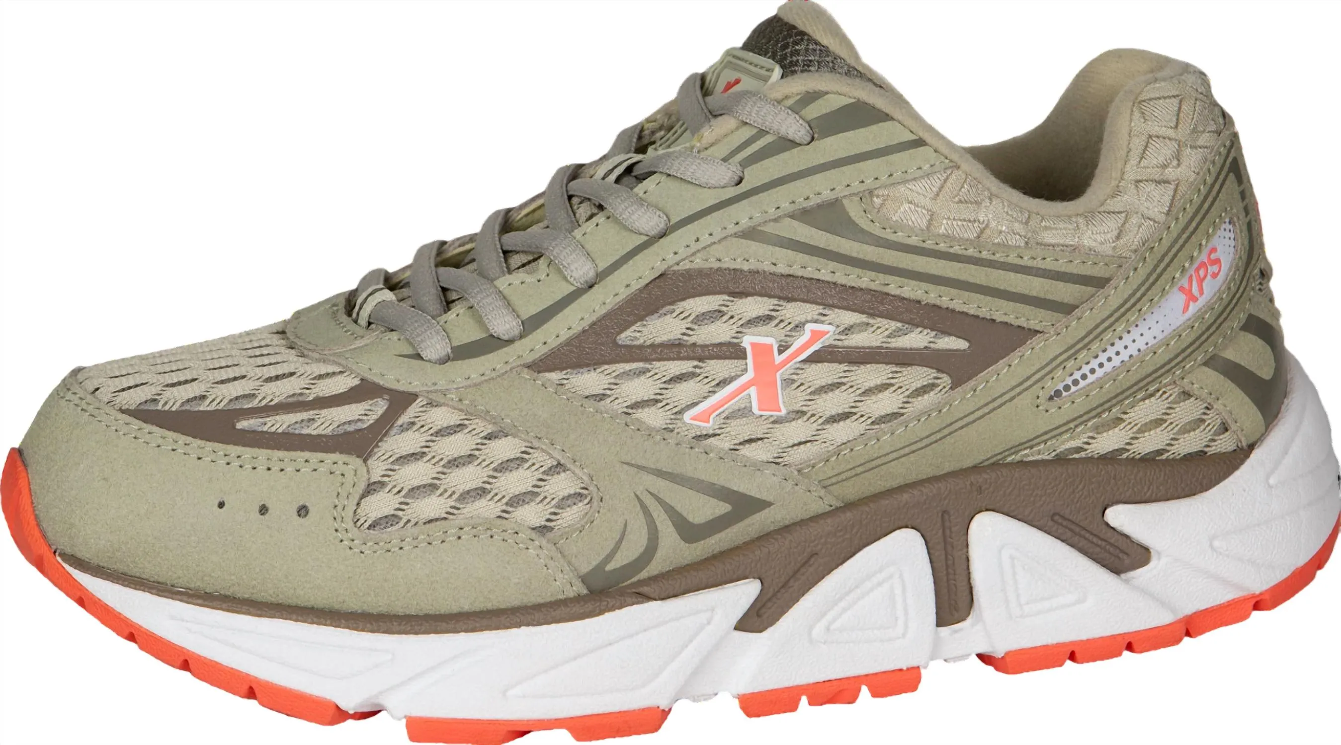 Ladies Genesis Extra Wide Sneakers In Grey/salmon