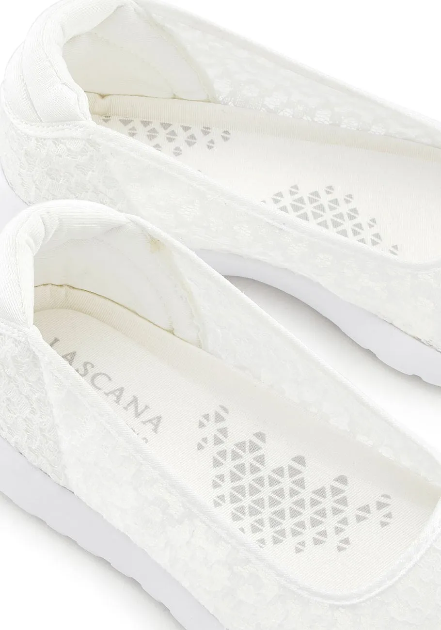 LASCANA Women's Slip On Lace Sneakers