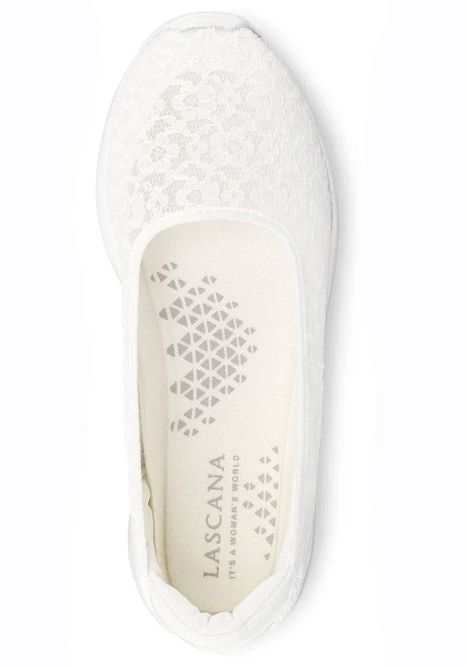 LASCANA Women's Slip On Lace Sneakers