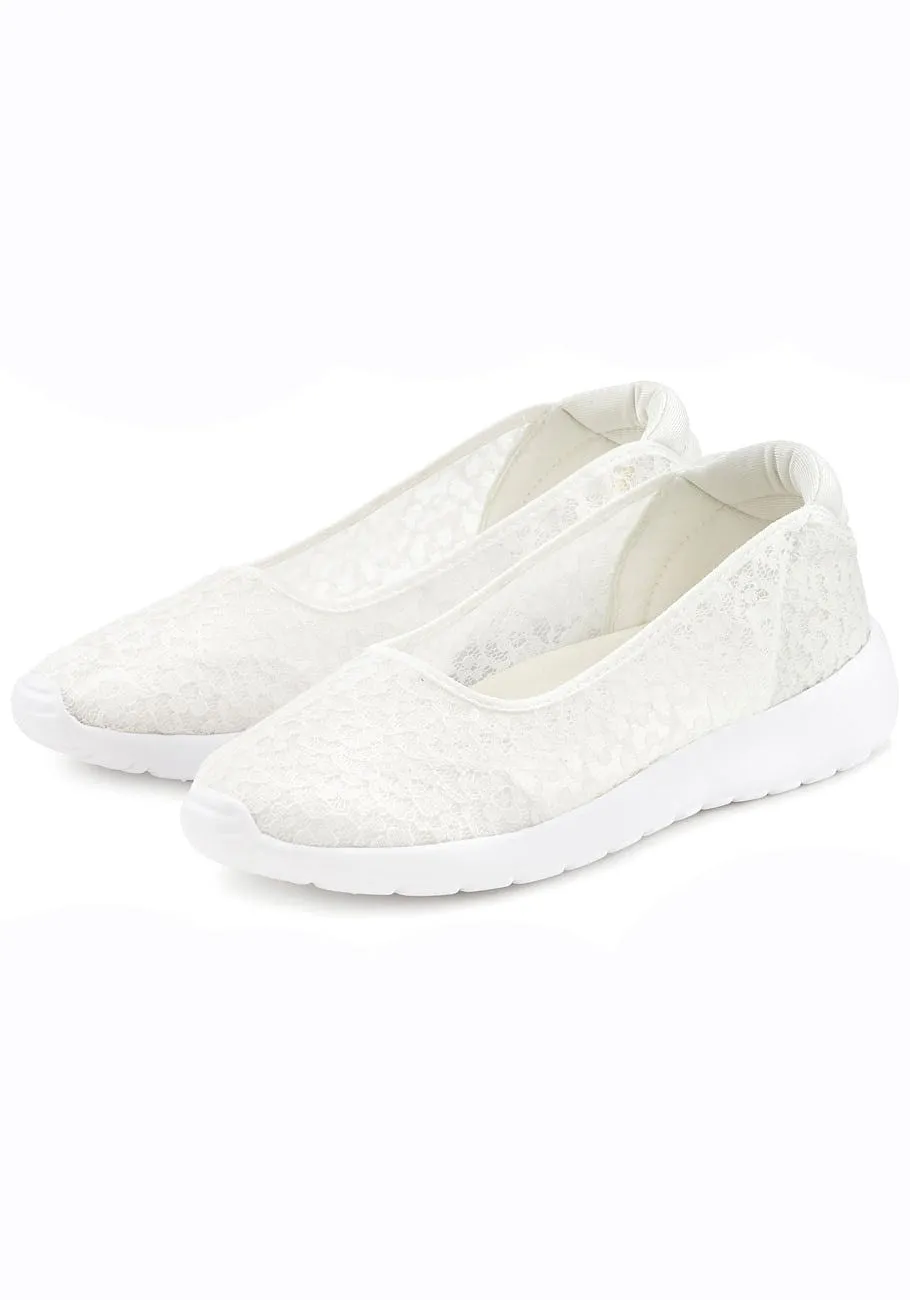 LASCANA Women's Slip On Lace Sneakers