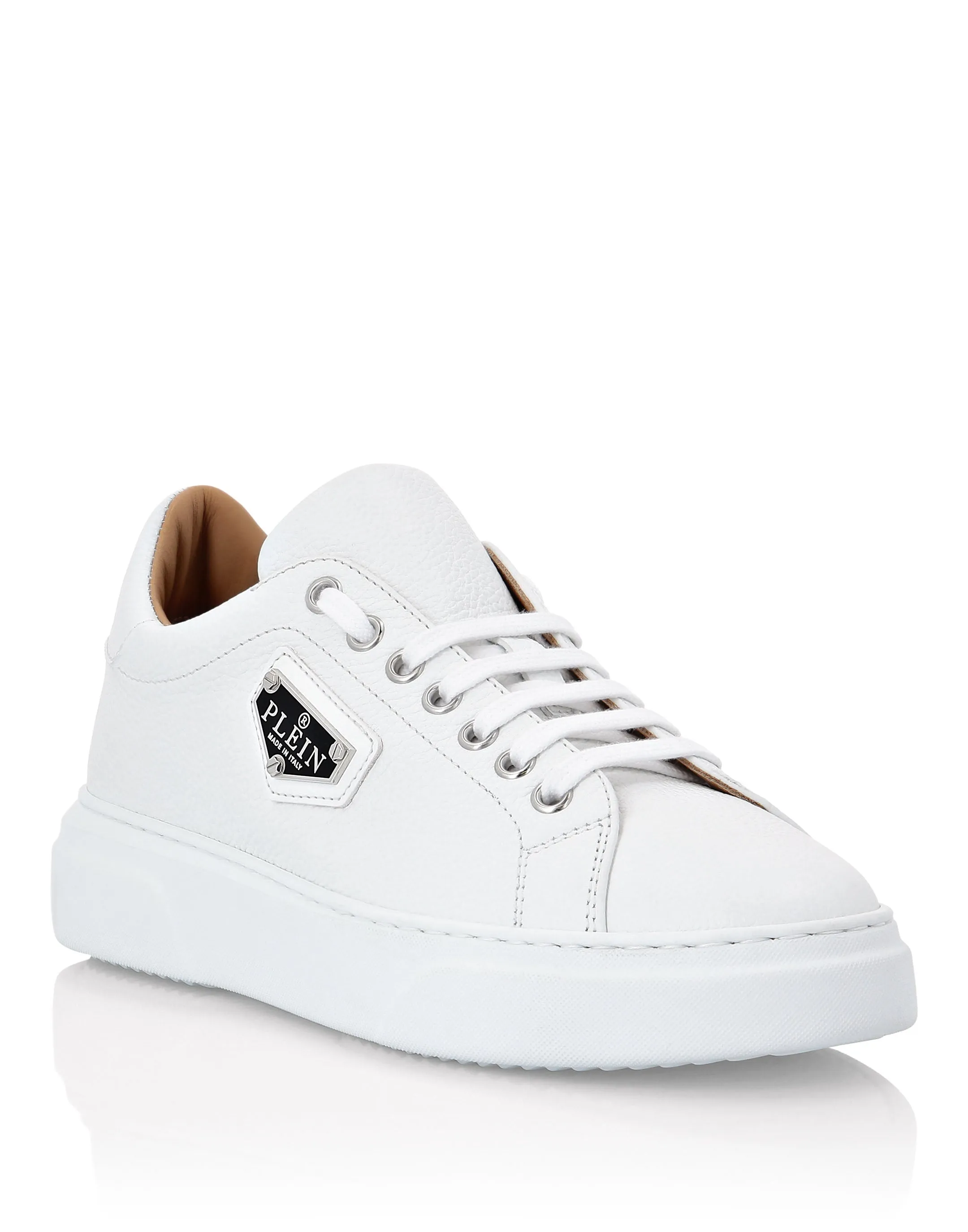 Leather Lo-Top Sneakers Iconic Plein