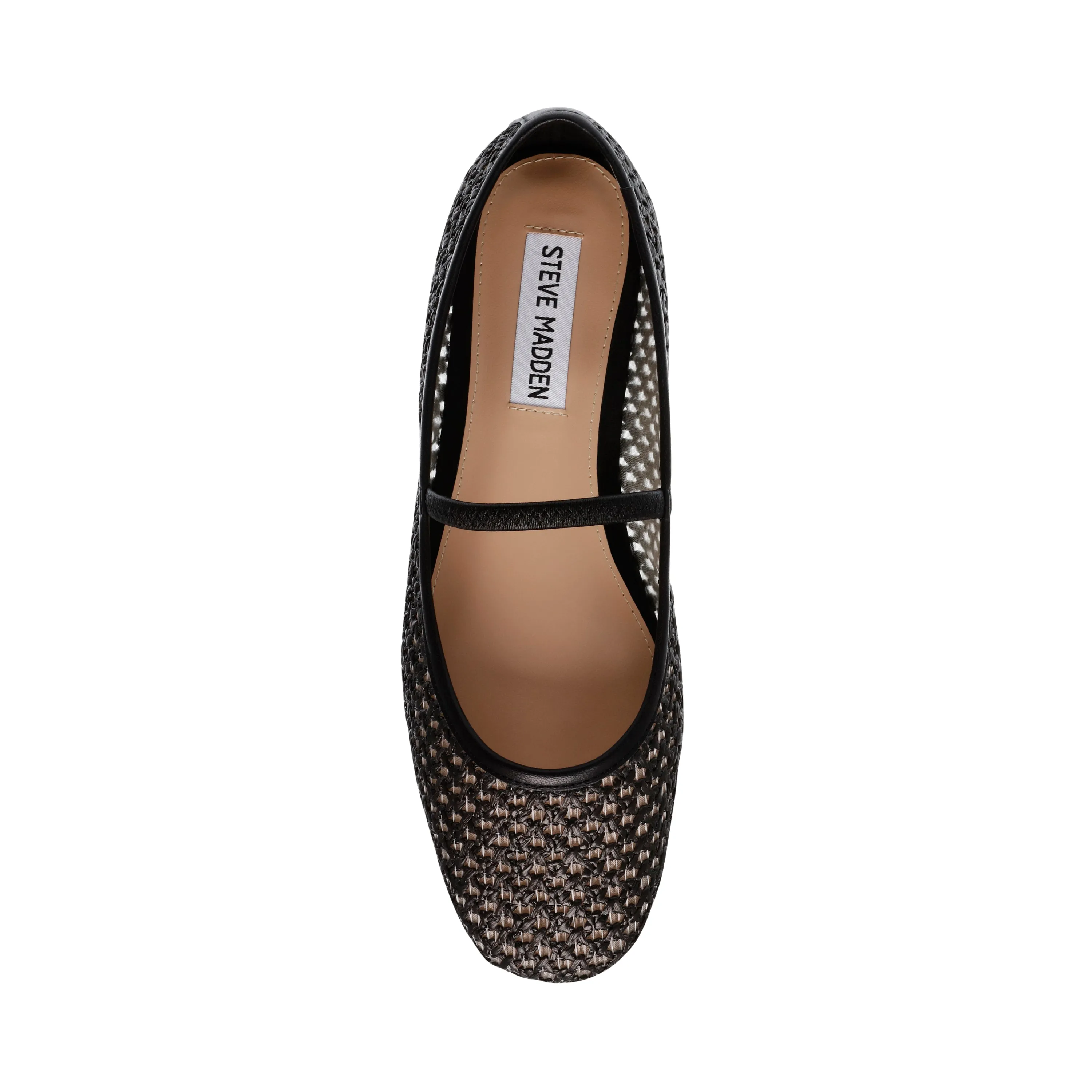 Majorca Flat Shoe BLK RAFFIA