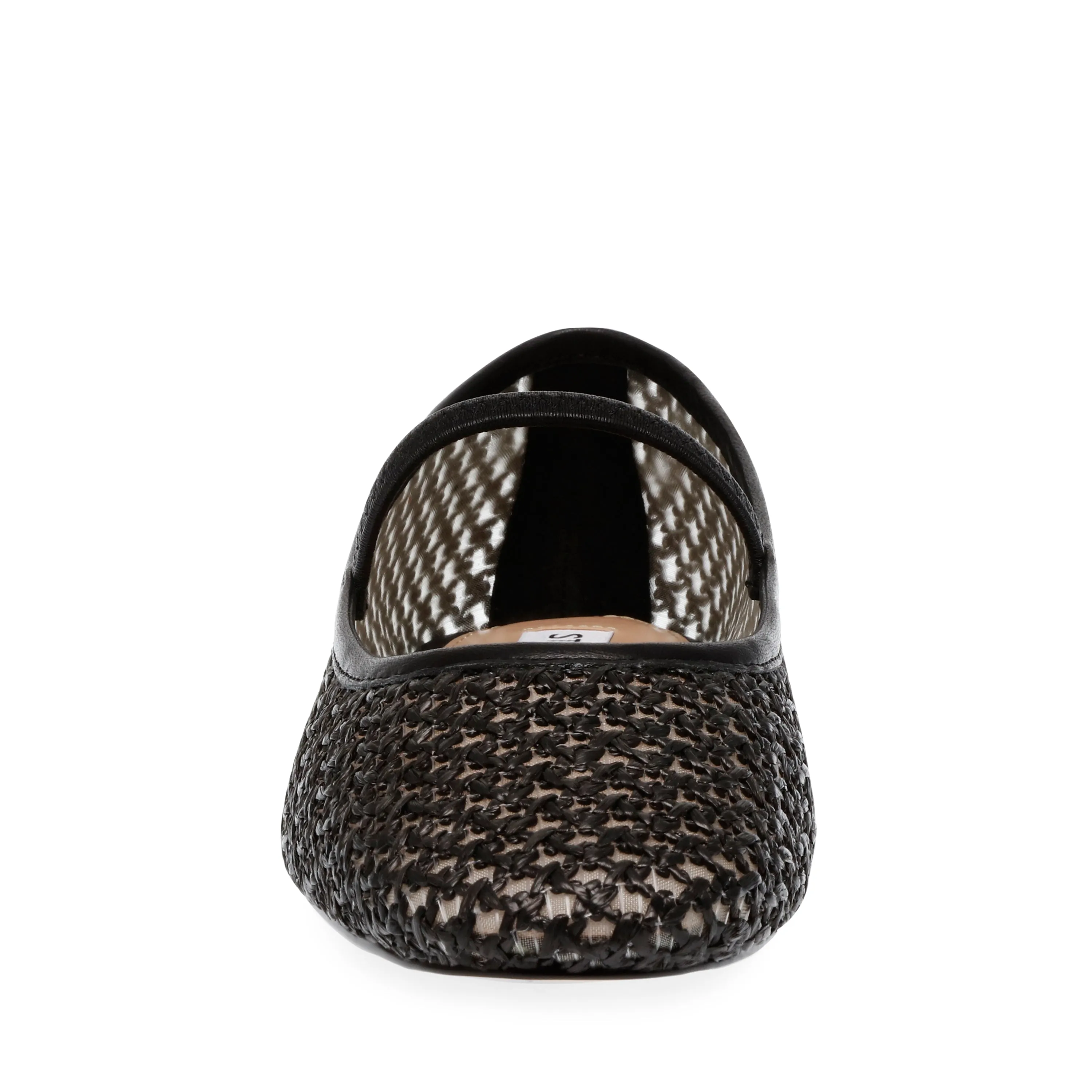Majorca Flat Shoe BLK RAFFIA