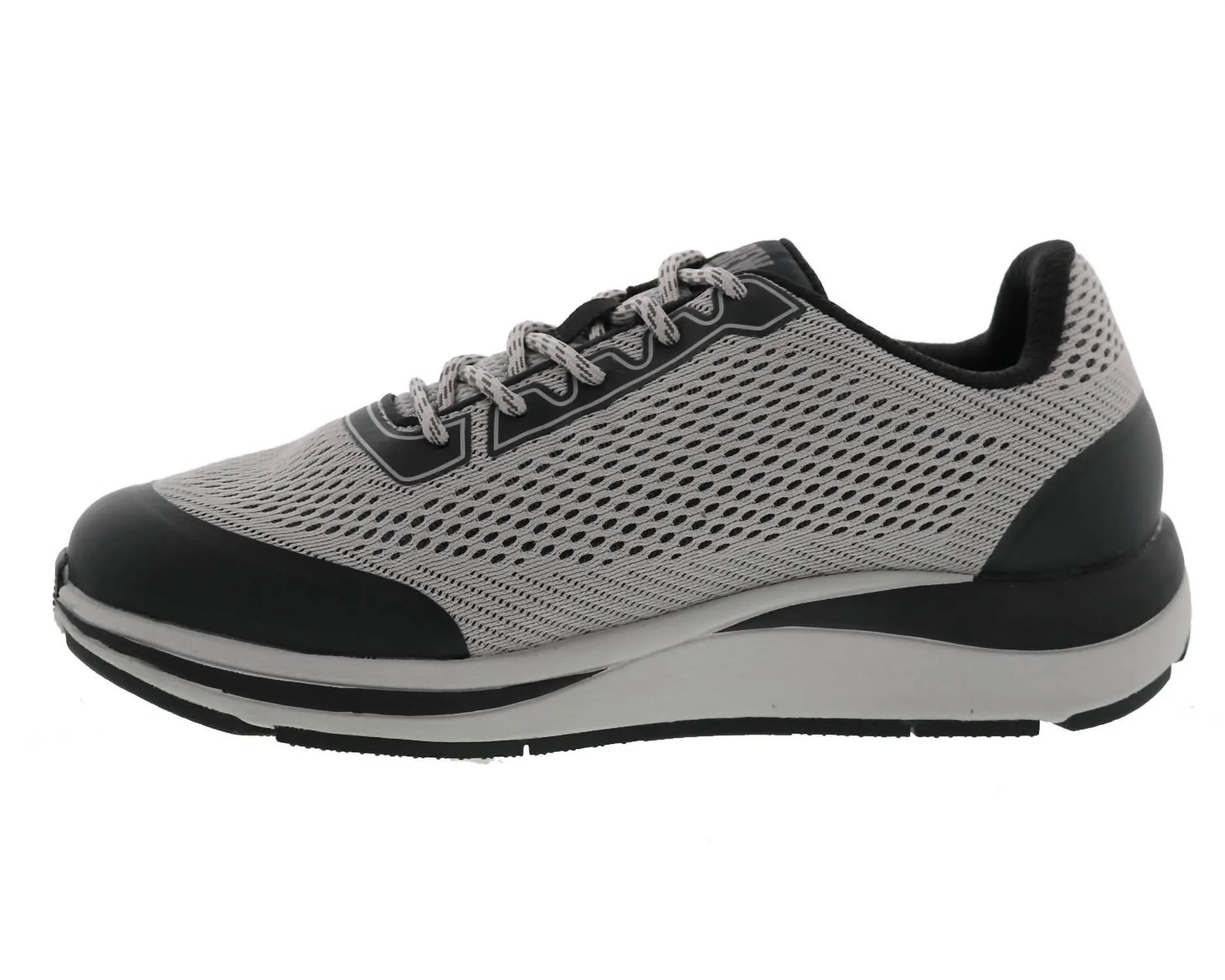 Men's Champ Walking Sneakers In Grey Black Mesh