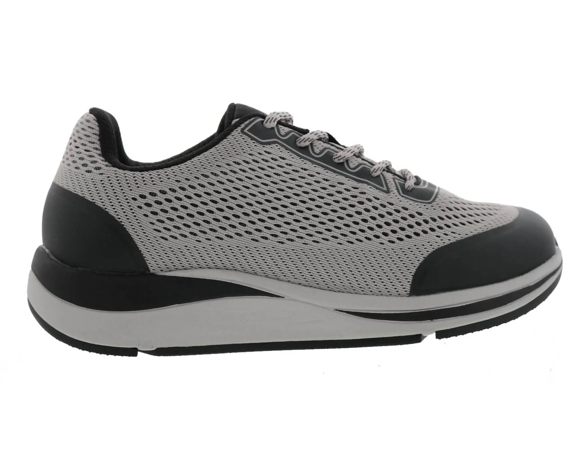 Men's Champ Walking Sneakers In Grey Black Mesh