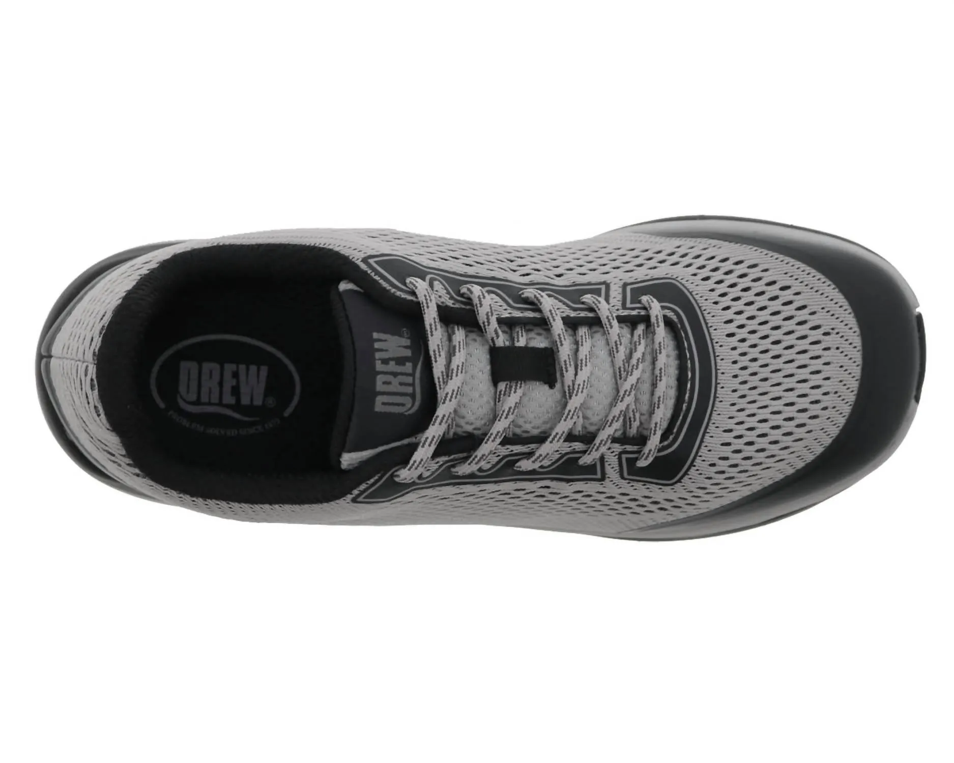 Men's Champ Walking Sneakers In Grey Black Mesh