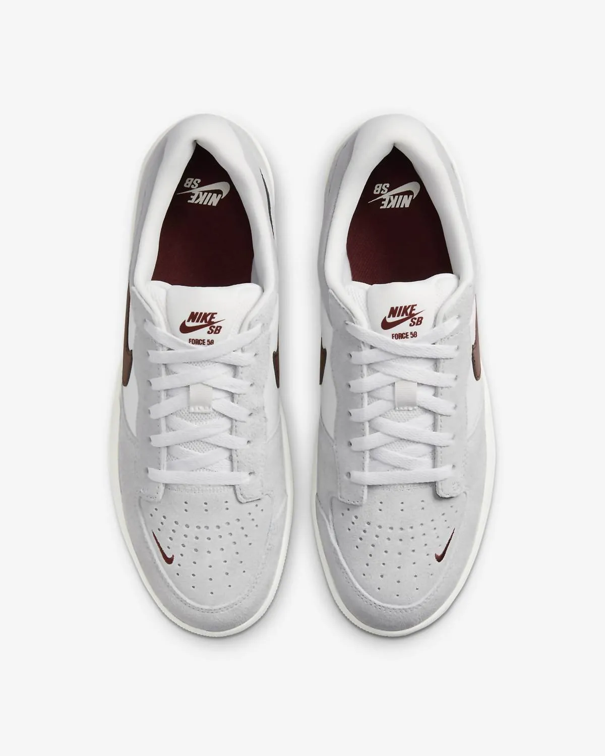 Men's Sb Force 58 Shoes In Platinum Tint/dark Team Red/wolf Grey