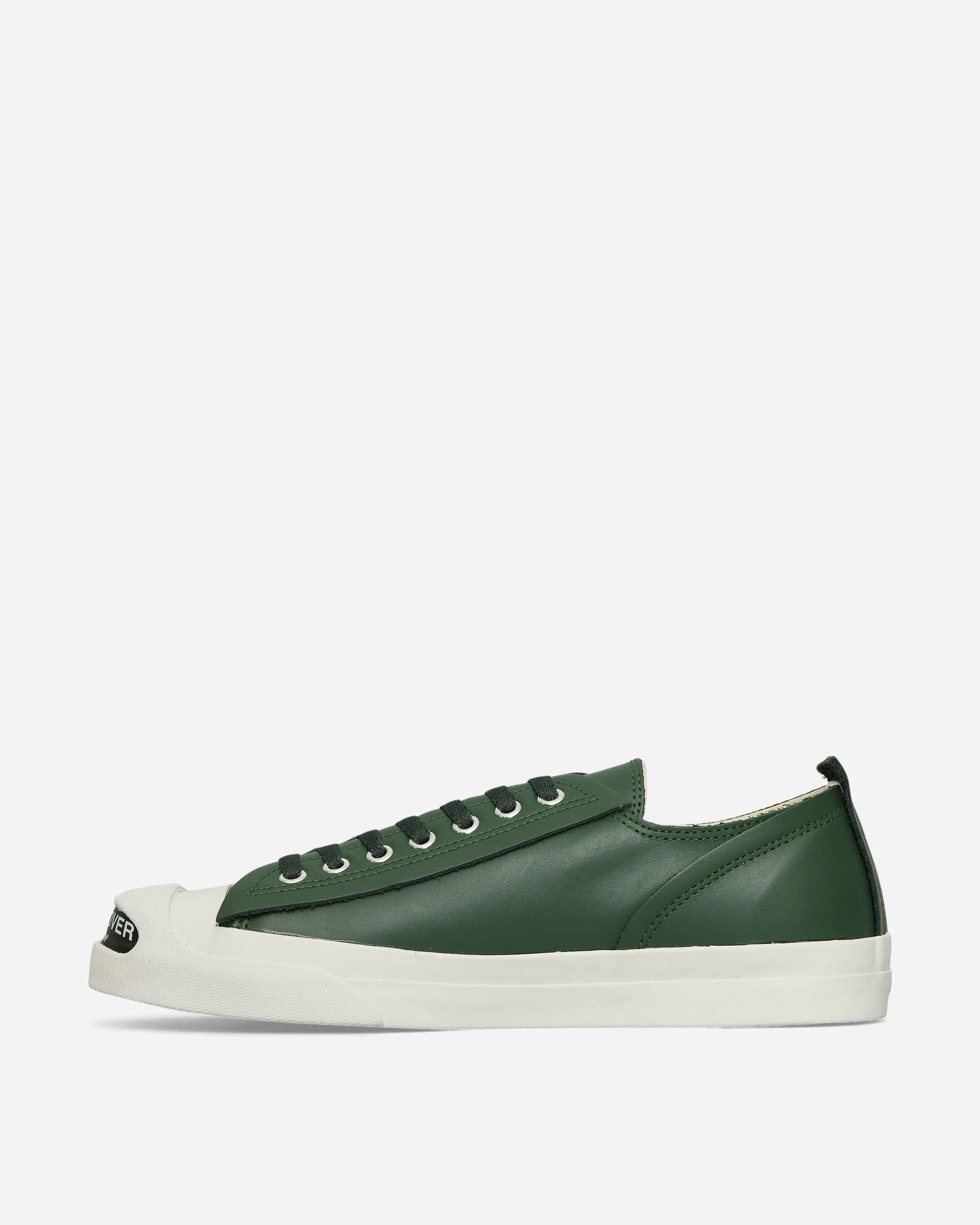 Men's Toe Logo Leather Sneakers Green